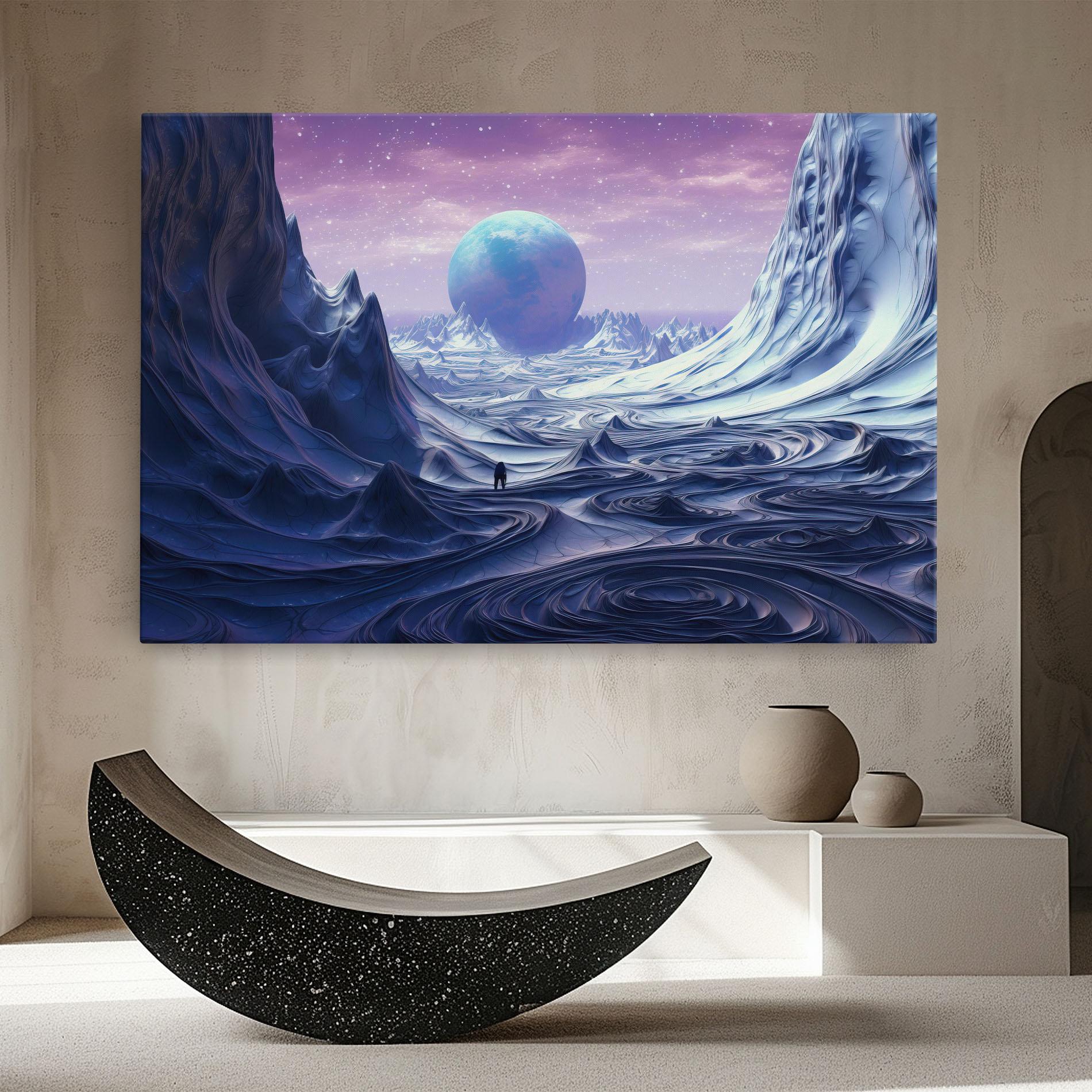 Tablou Canvas Snowy Landscape Art mockup 8