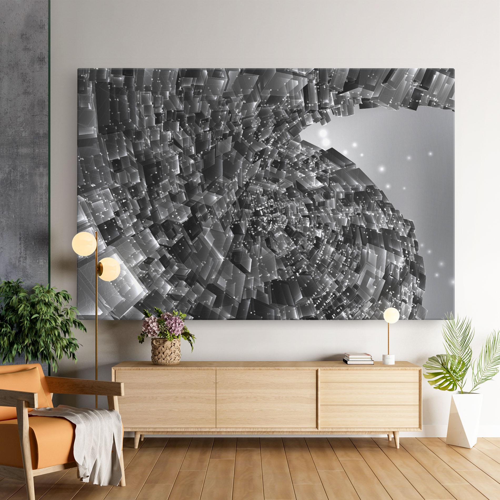 Tablou Canvas Grey Shape View mockup 9