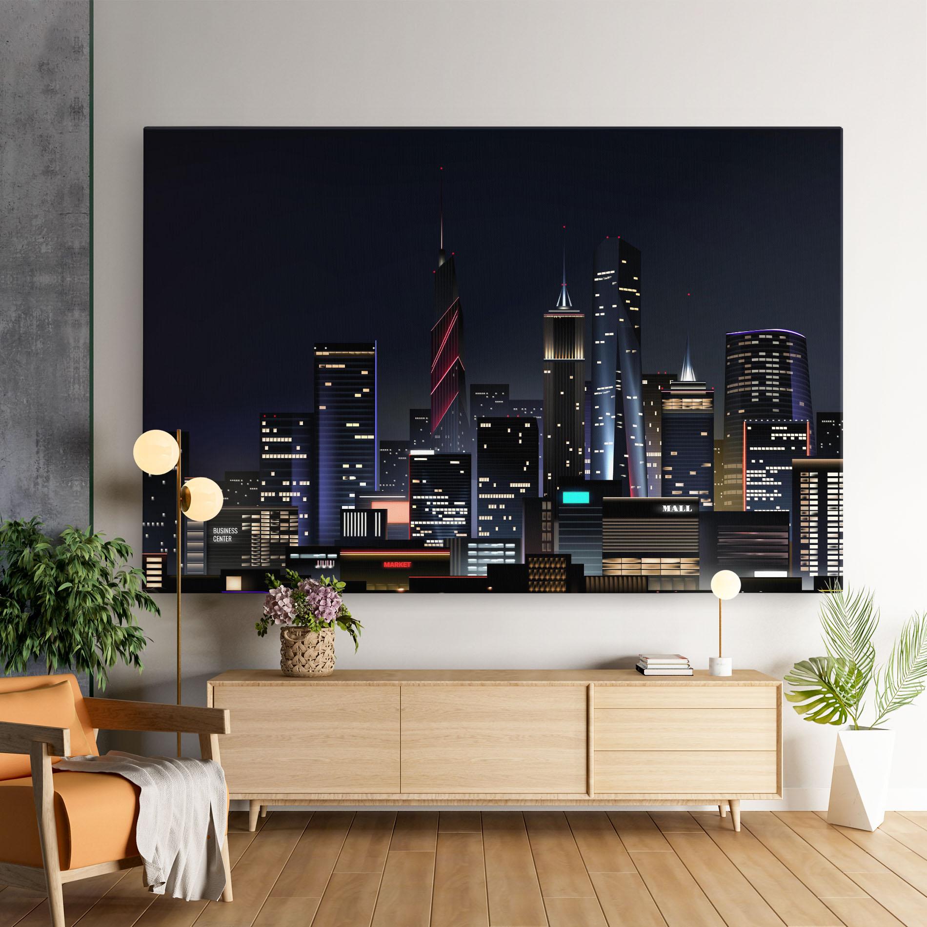 Tablou Canvas Night City mockup 9