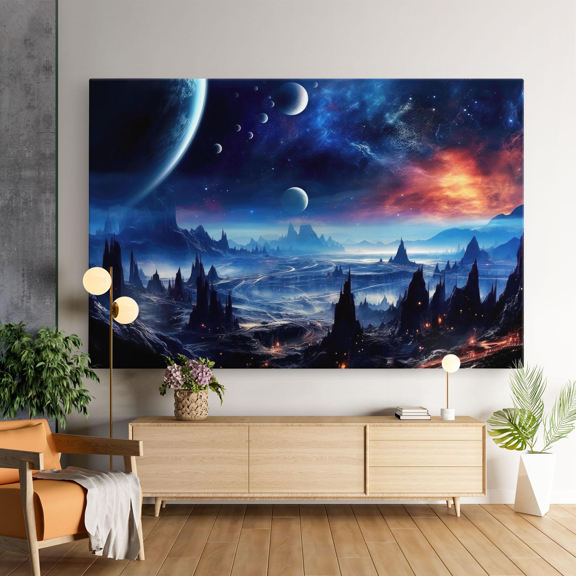 Tablou Canvas Planets And Stars mockup 9