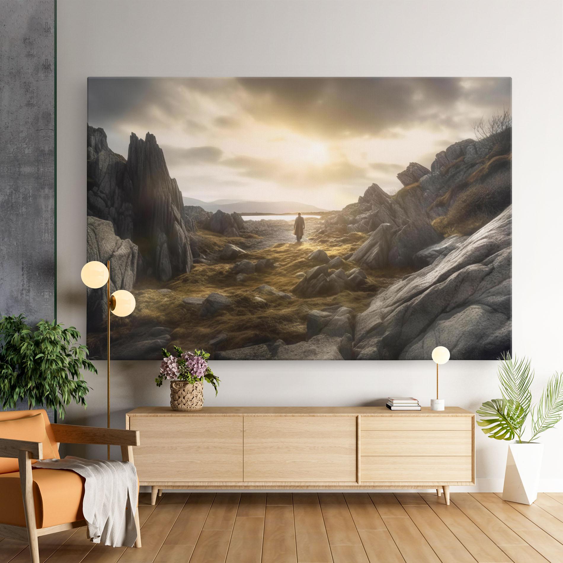 Tablou Canvas Rocky Area Man mockup 9