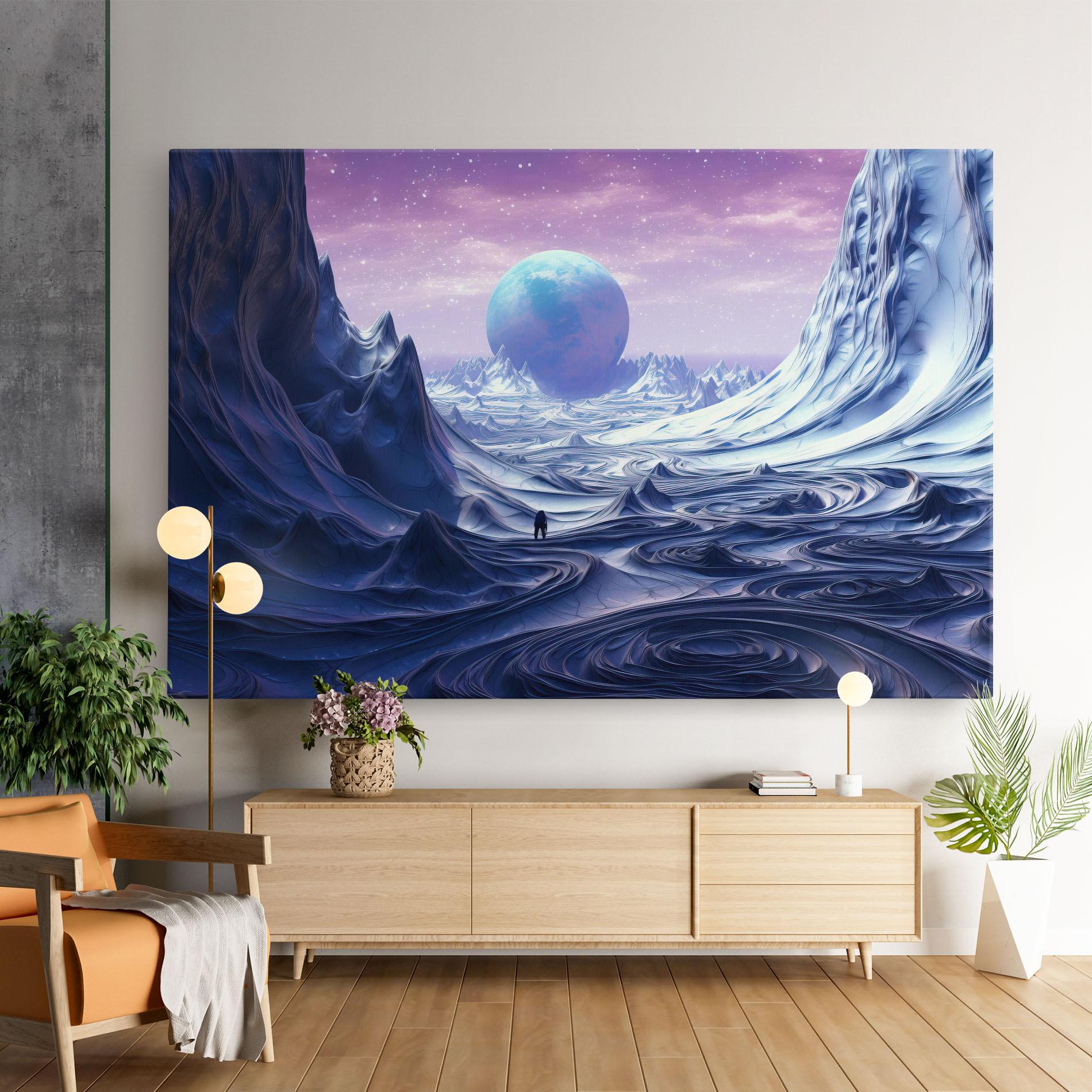 Tablou Canvas Snowy Landscape Art mockup 9