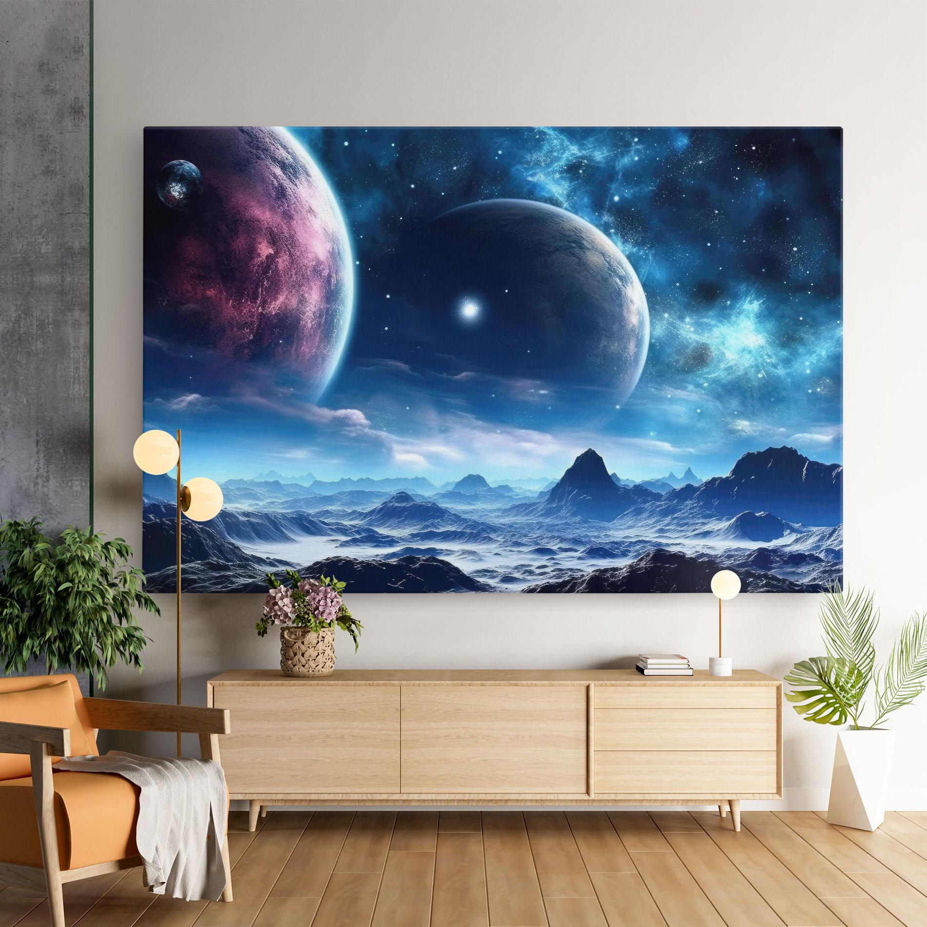 Tablou Canvas Space Planets And Stars mockup 9