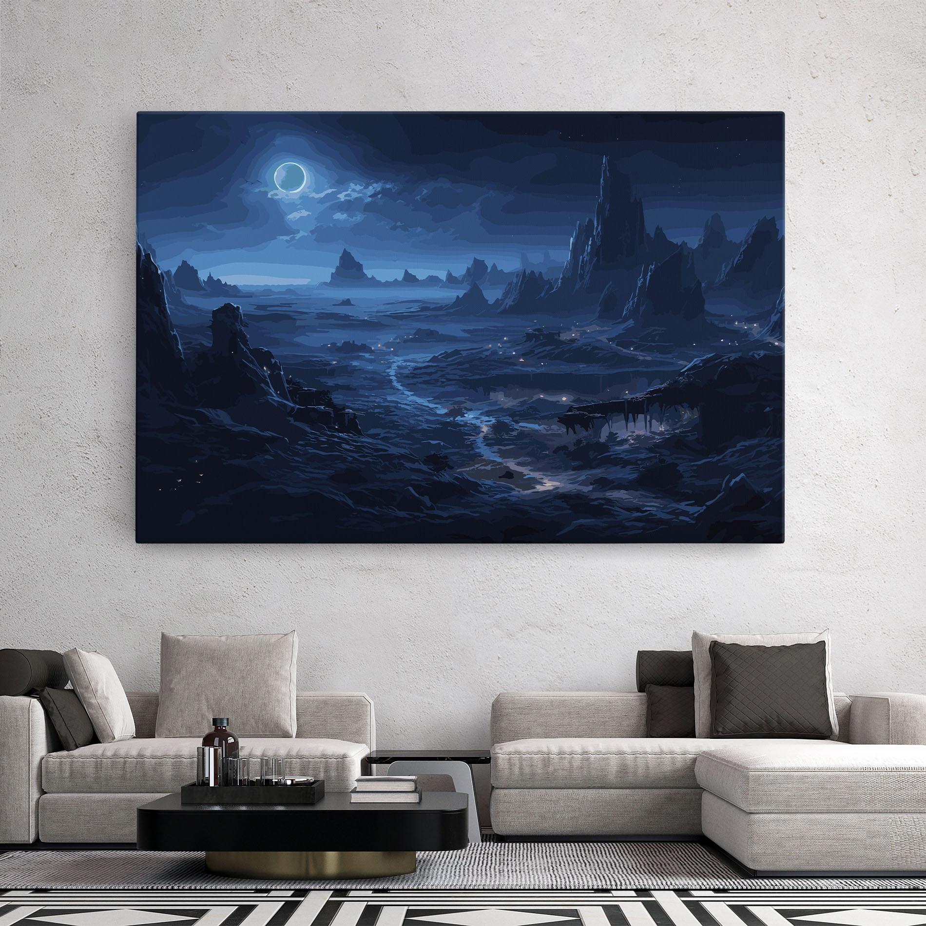 Tablou Canvas Blue Art World mockup 2