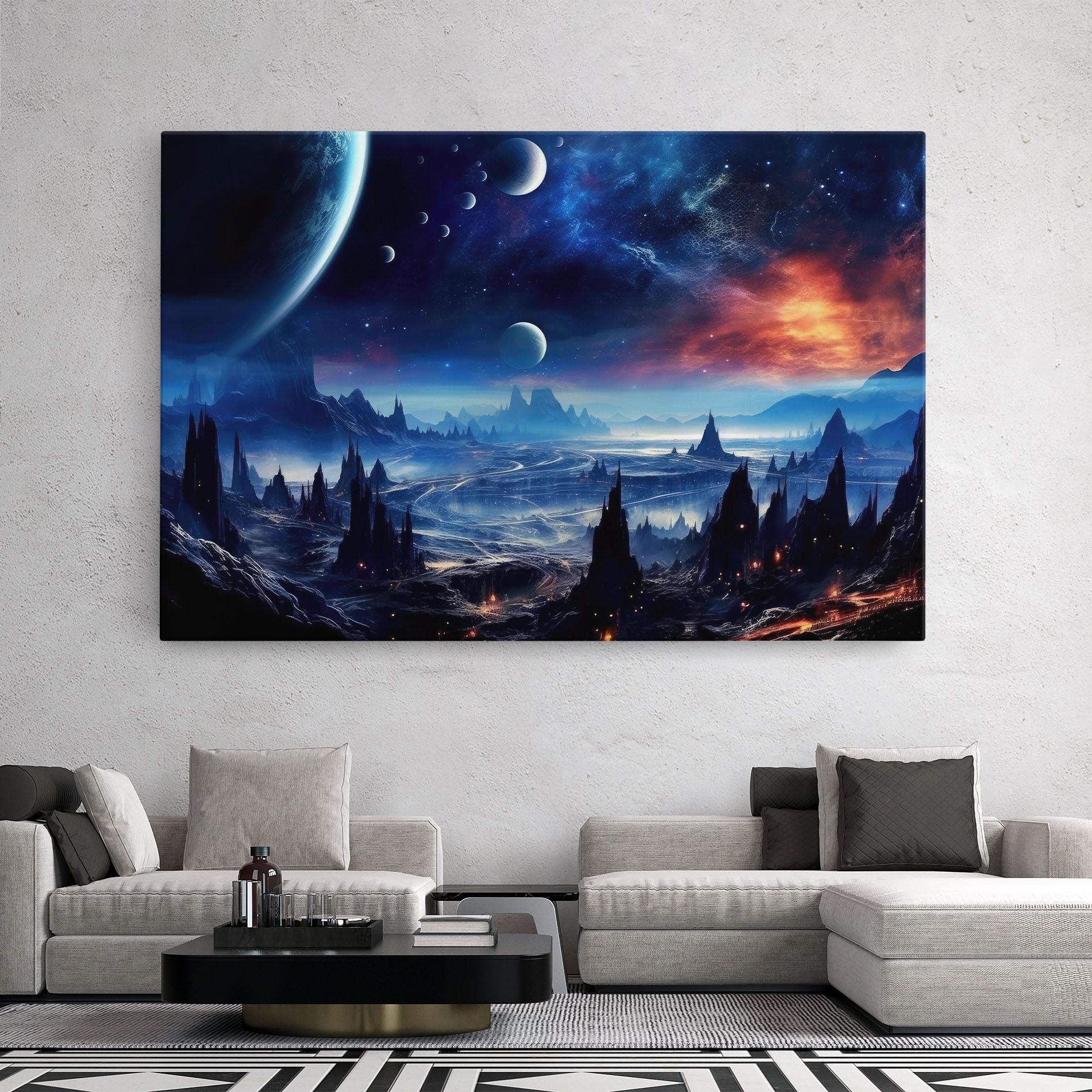 Tablou Canvas Planets And Stars mockup 2