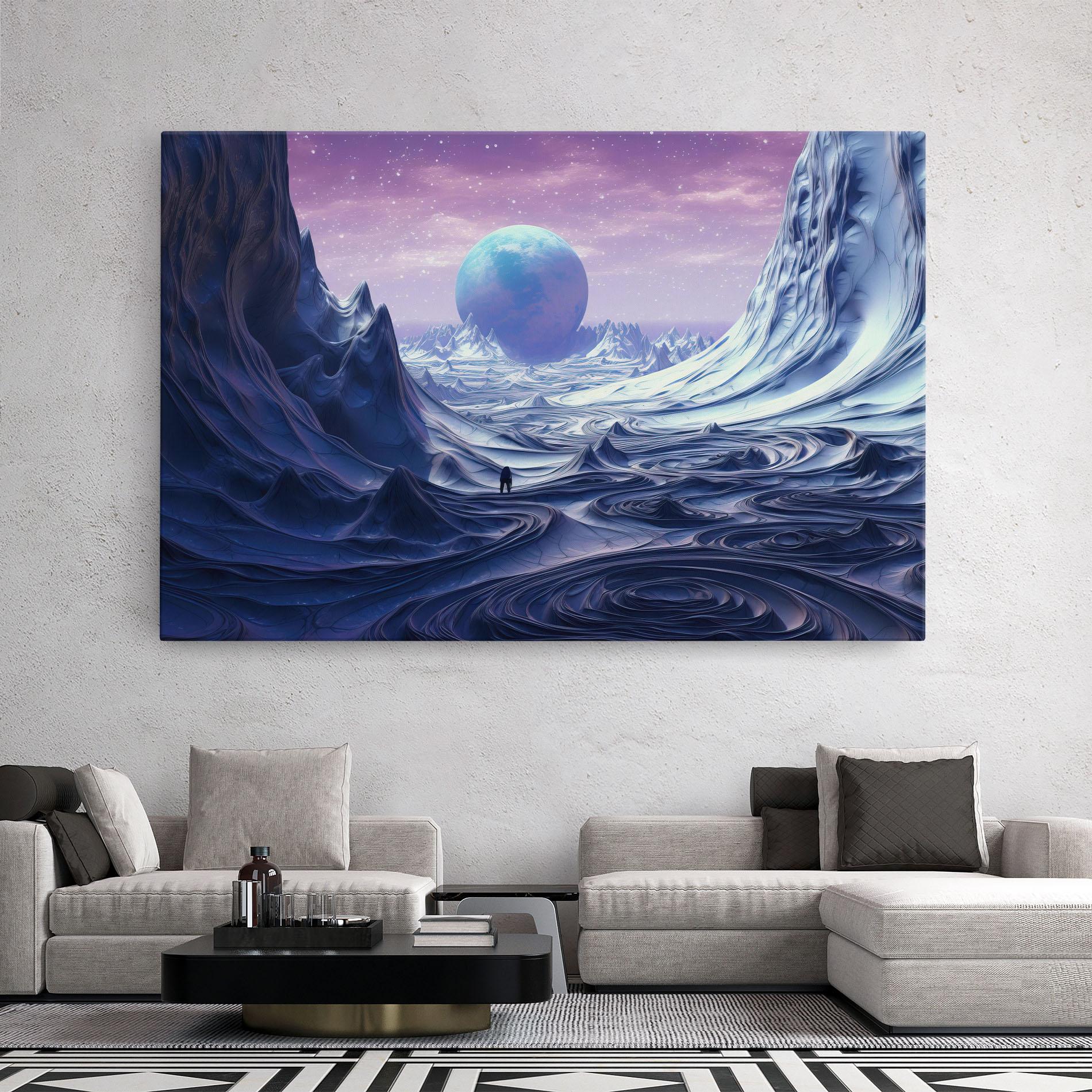 Tablou Canvas Snowy Landscape Art mockup 2