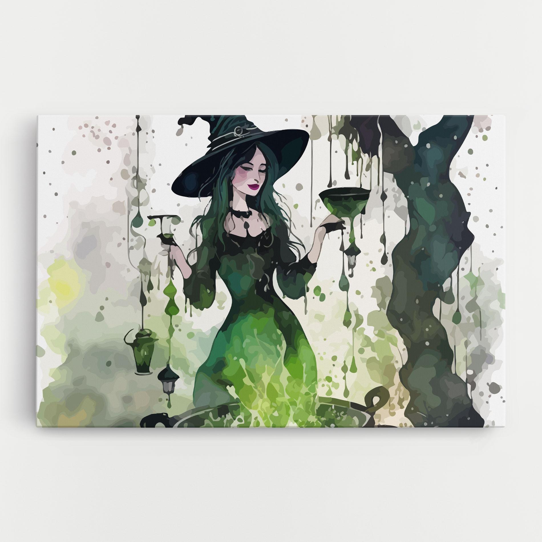 Tablou Canvas Green Light Witch mockup 0