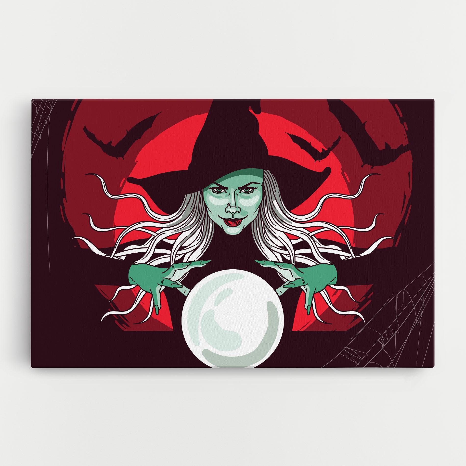 Tablou Canvas Green Witch mockup 0