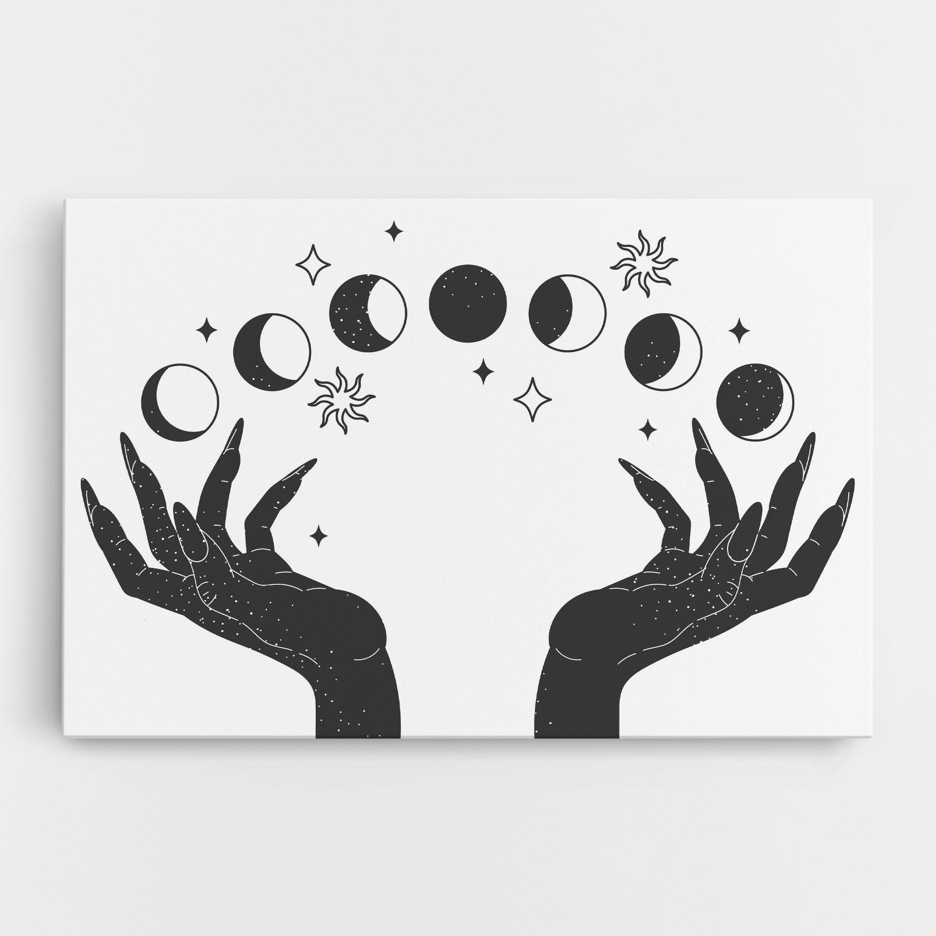 Tablou Canvas Magic Moon Hands mockup 0