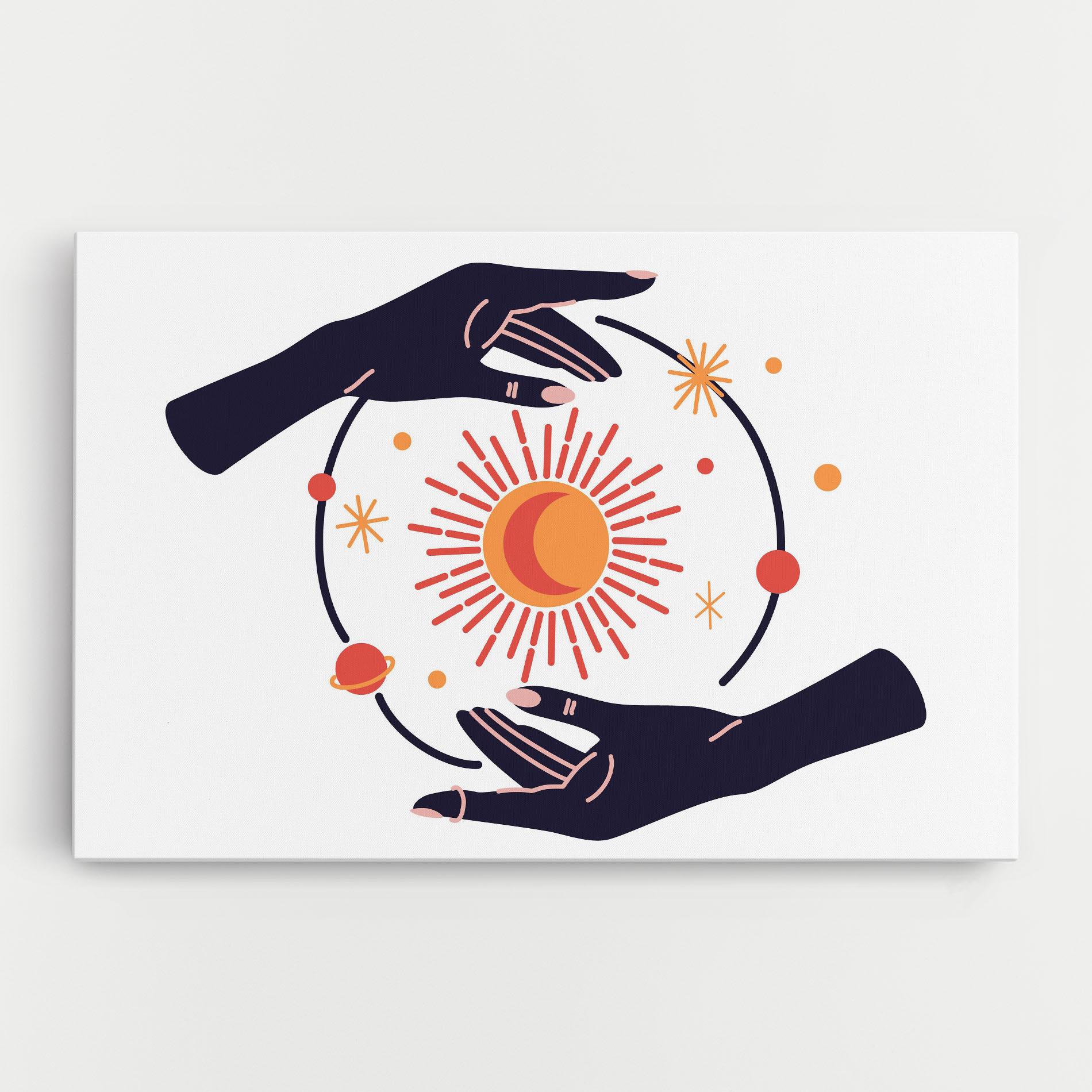 Tablou Canvas Purple Magic Hands mockup 0