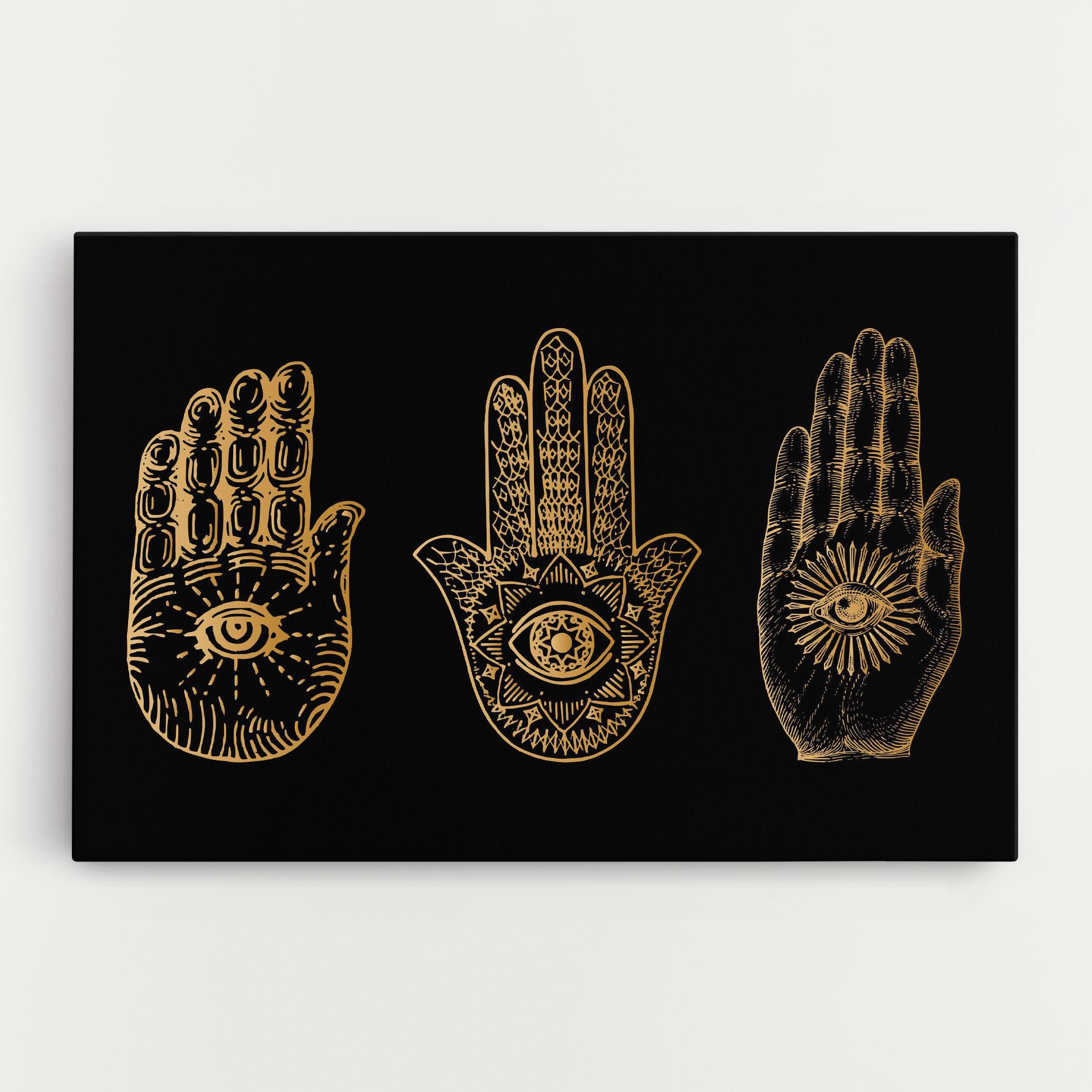 Tablou Canvas Witch Gold Hands mockup 0