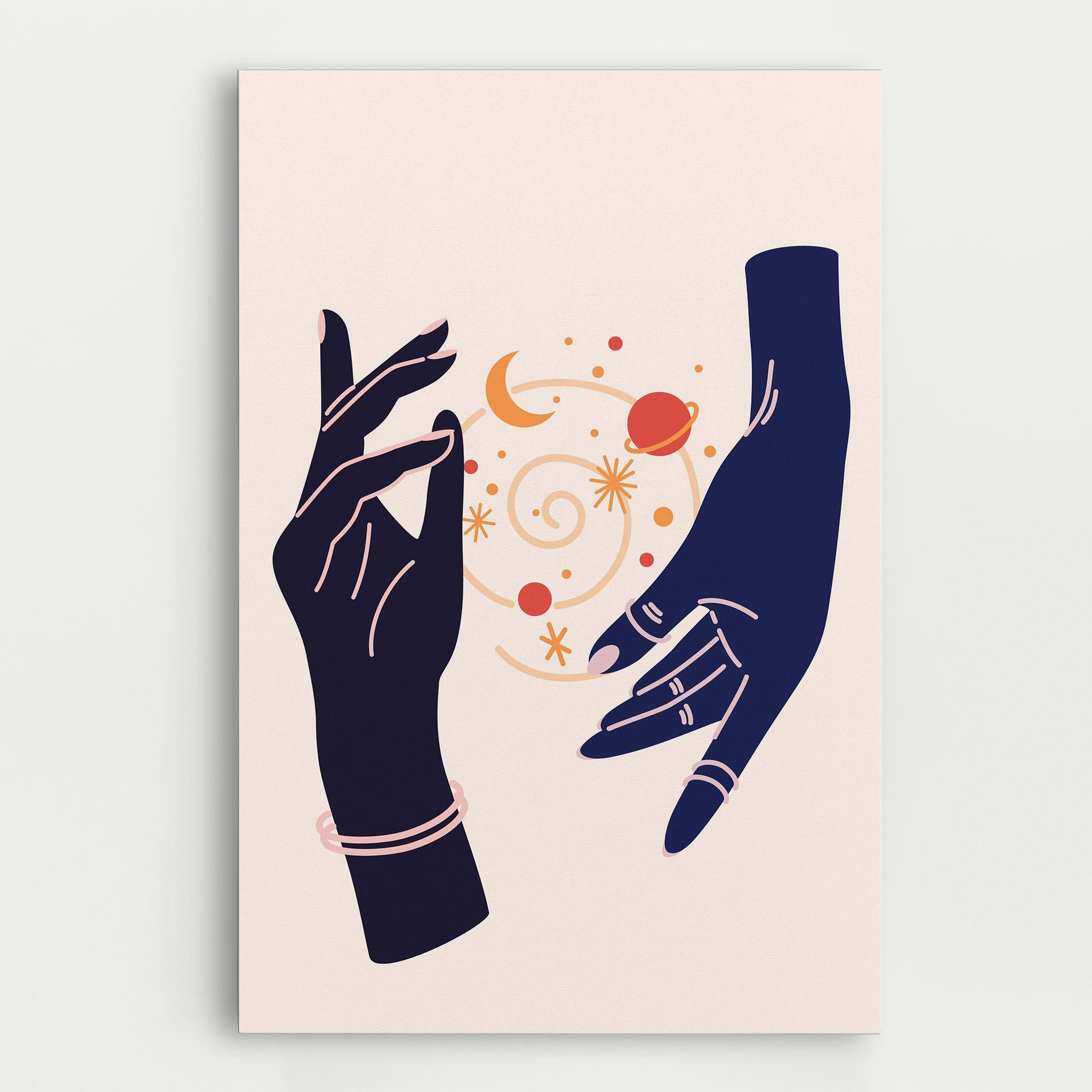 Tablou Canvas Magic Purple Hands mockup 0