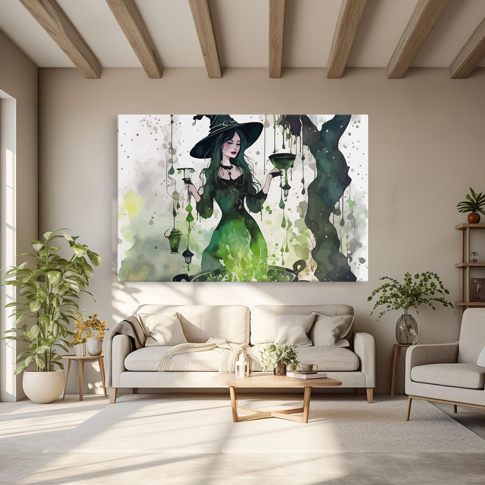 Tablou Canvas Green Light Witch mockup 6