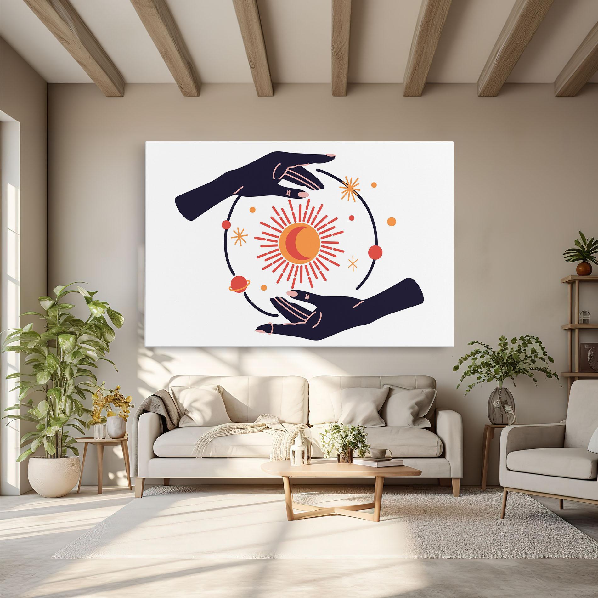 Tablou Canvas Purple Magic Hands mockup 6