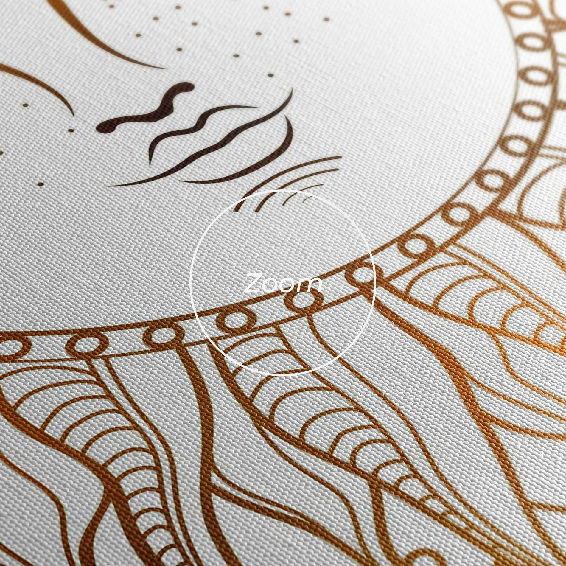 Tablou Canvas Gold Sun Face mockup 3