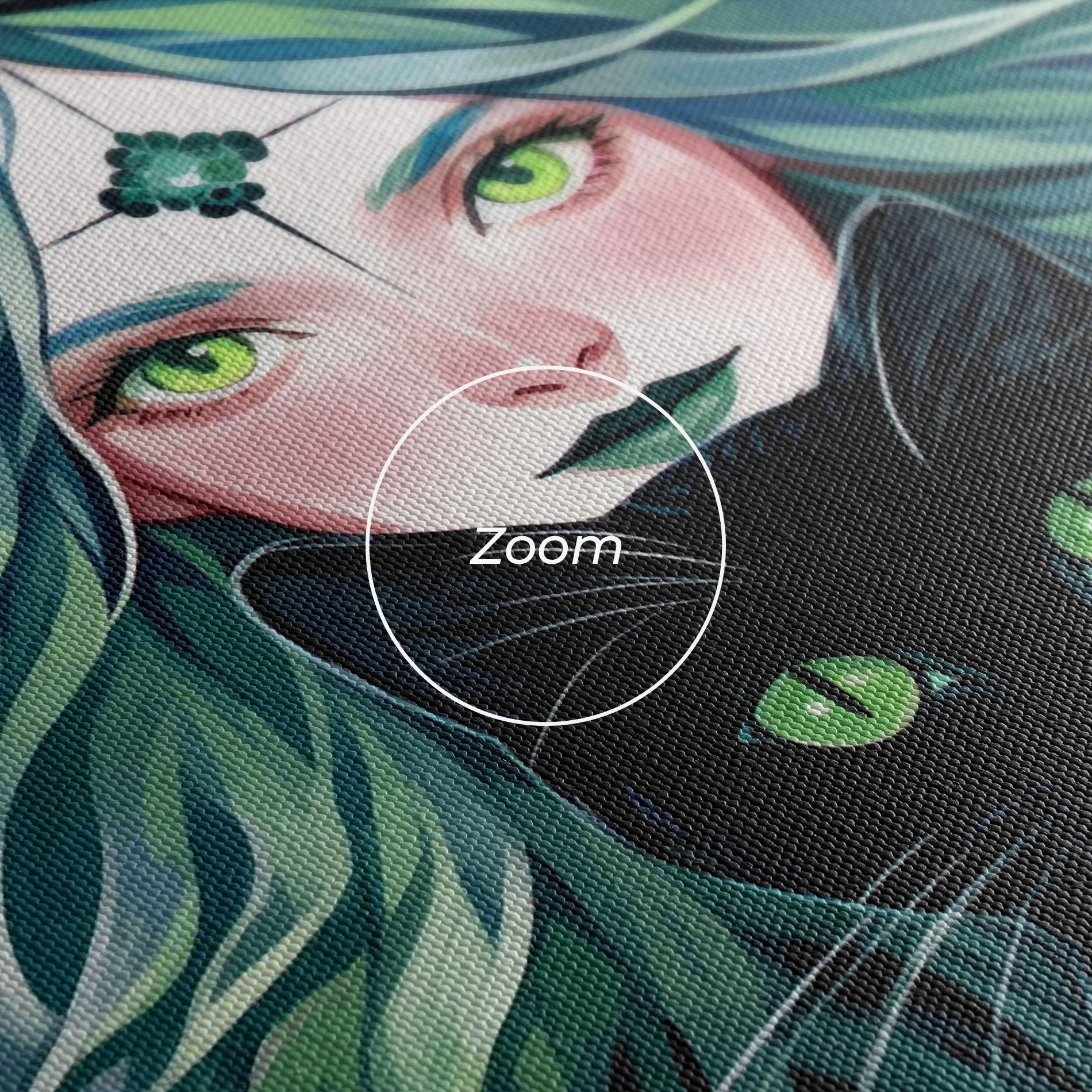 Tablou Canvas Magic Cat Witch mockup 3