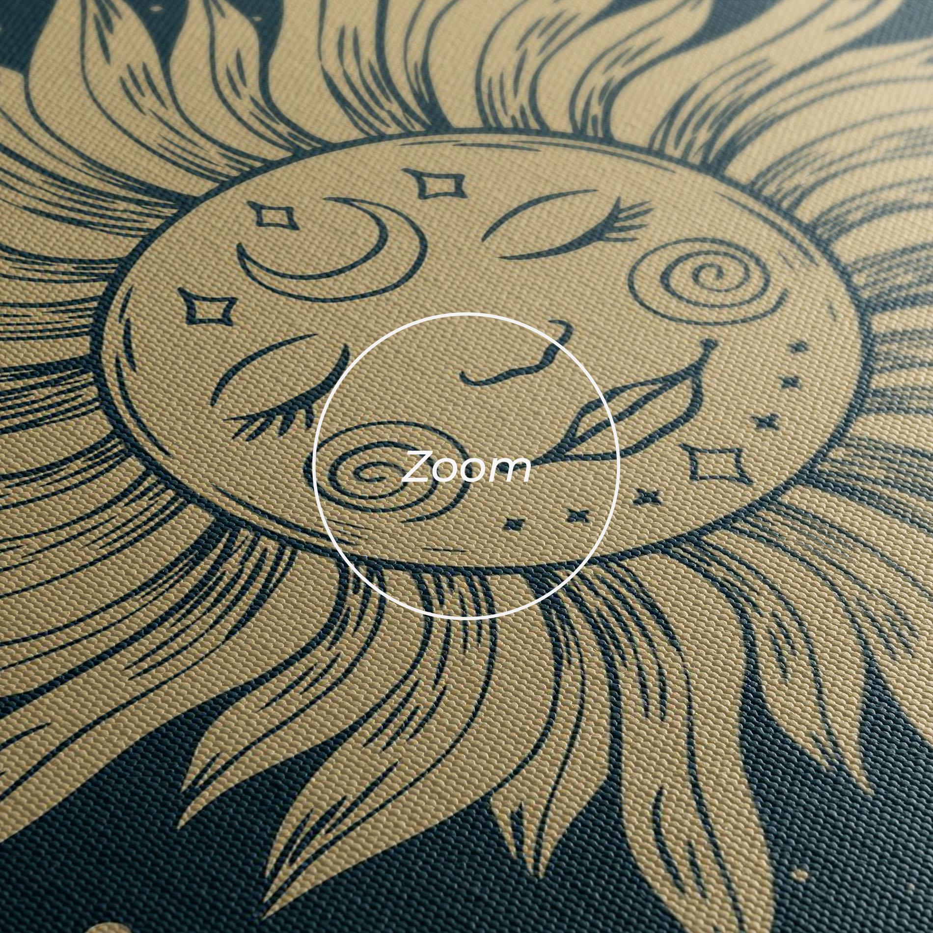 Tablou Canvas Sun Face Magic mockup 3