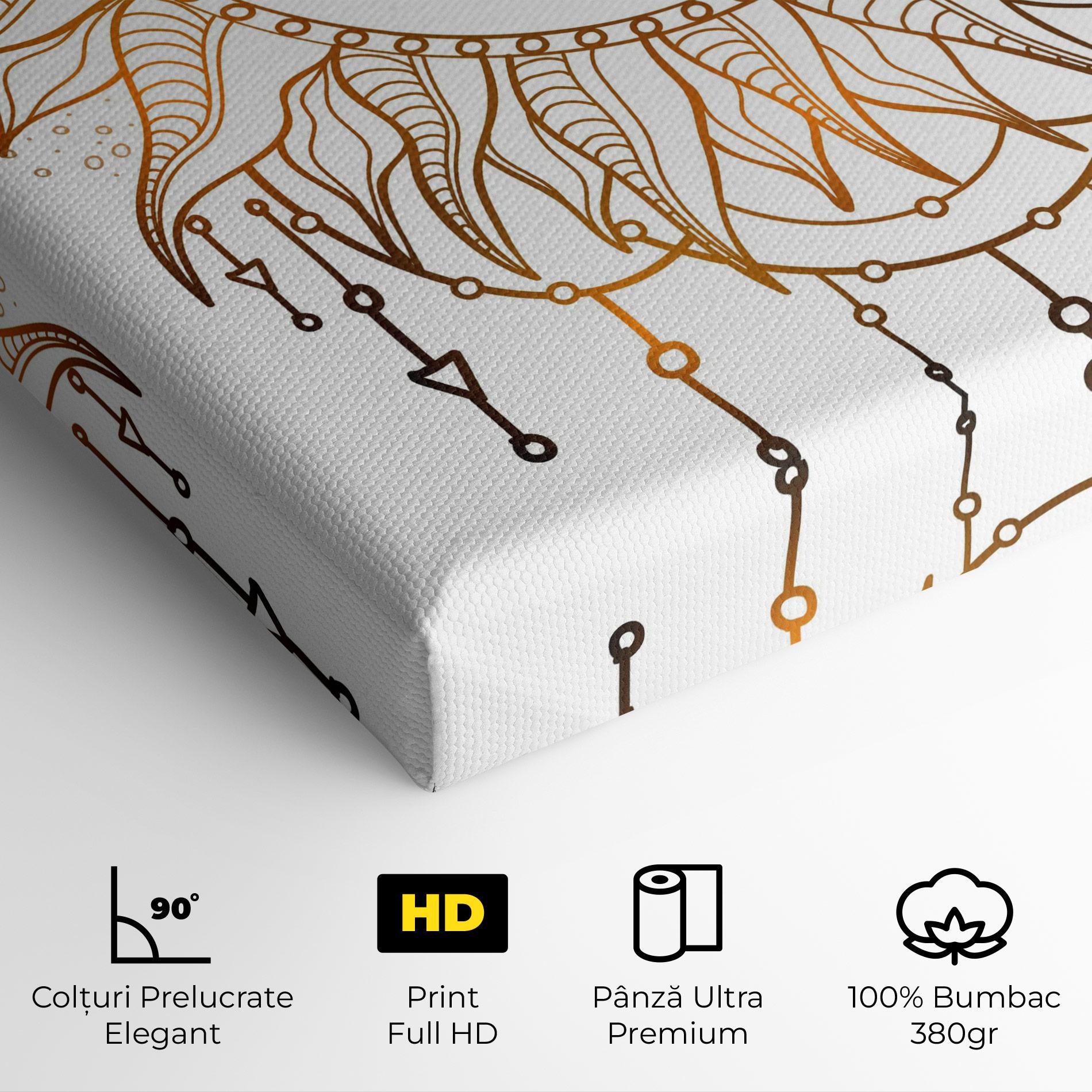 Tablou Canvas Gold Sun Face mockup 4