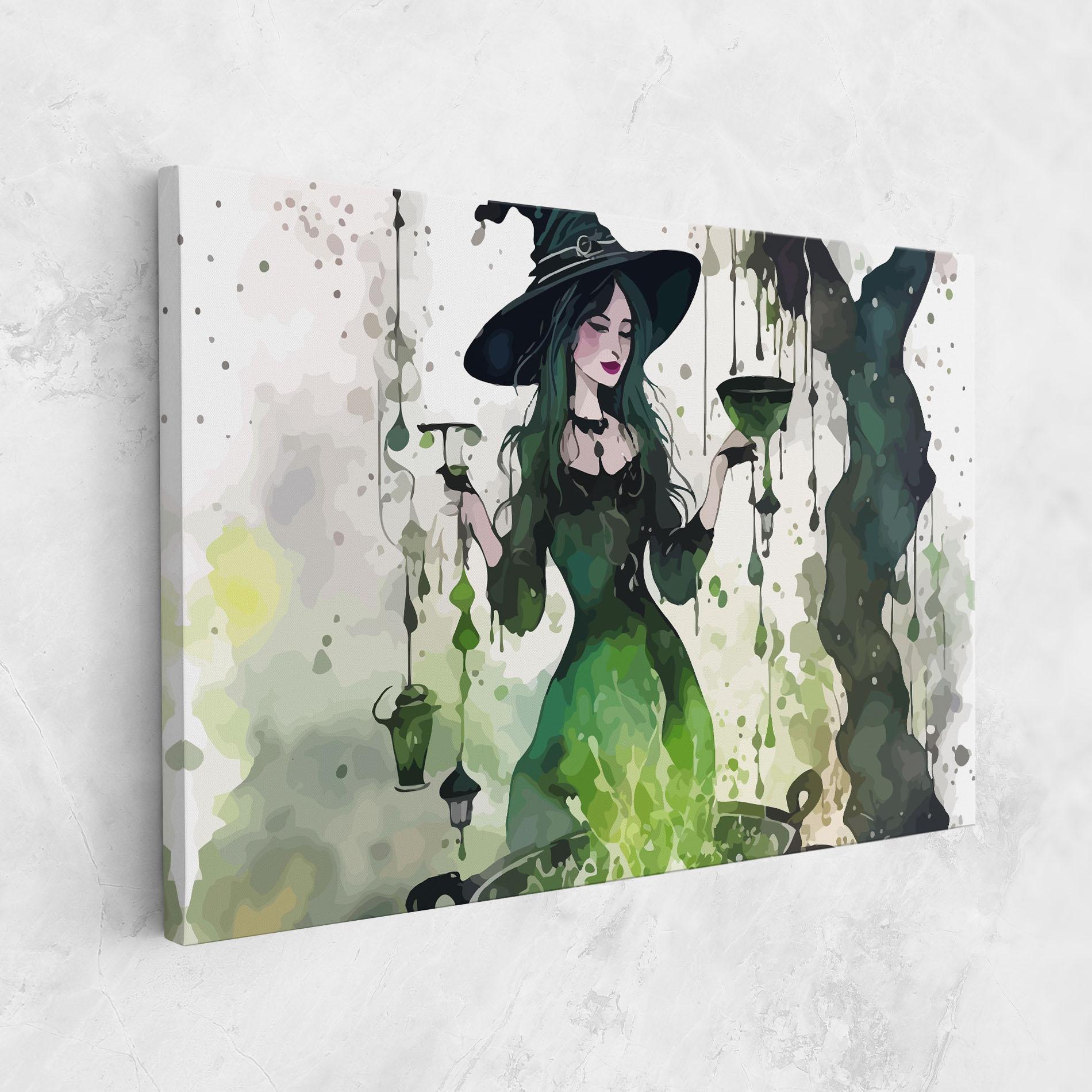 Tablou Canvas Green Light Witch mockup 1