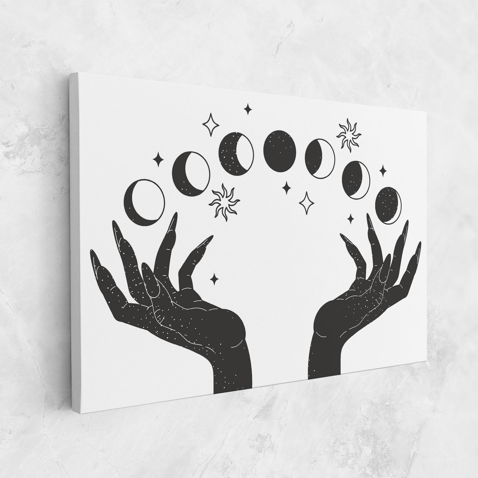 Tablou Canvas Magic Moon Hands mockup 1