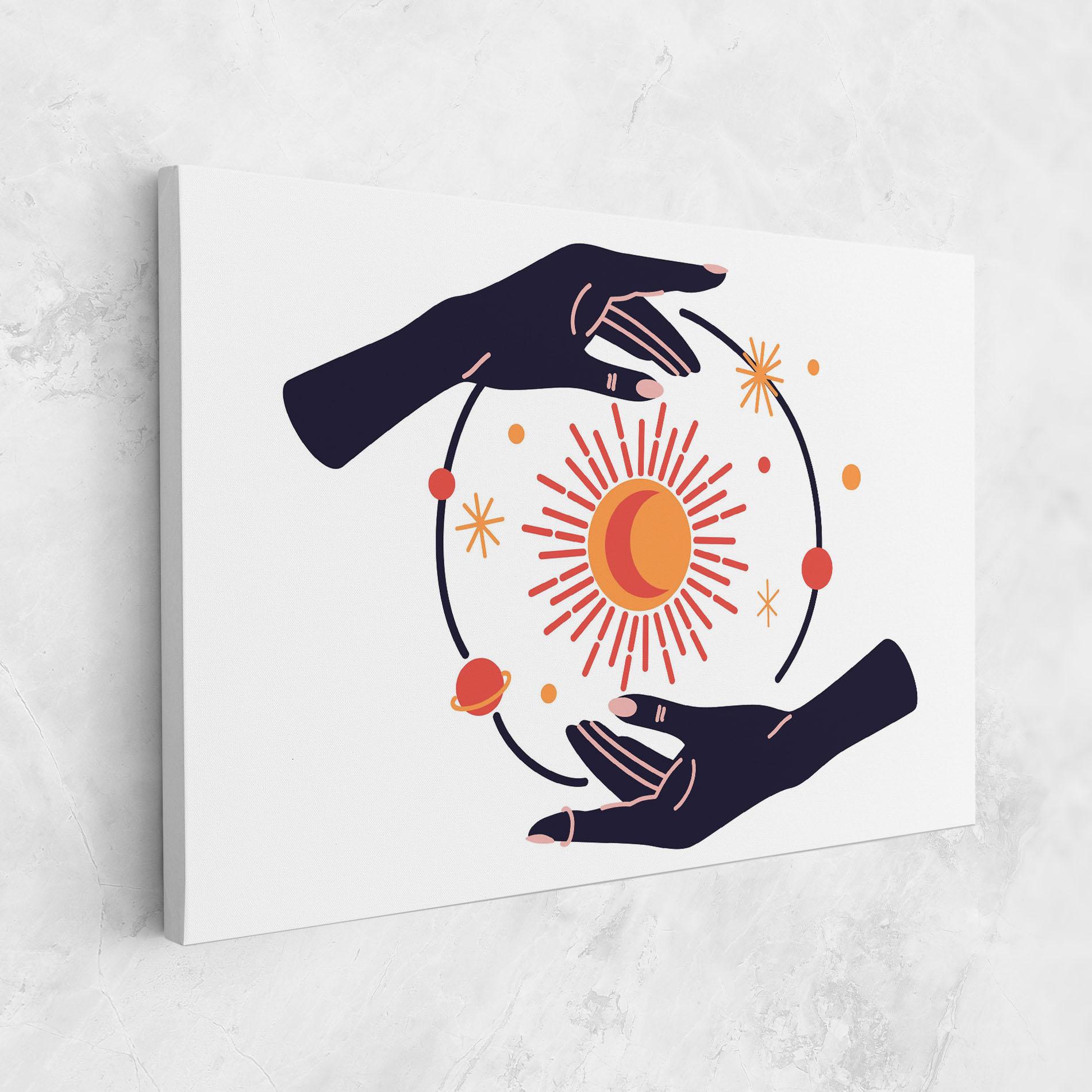 Tablou Canvas Purple Magic Hands mockup 1