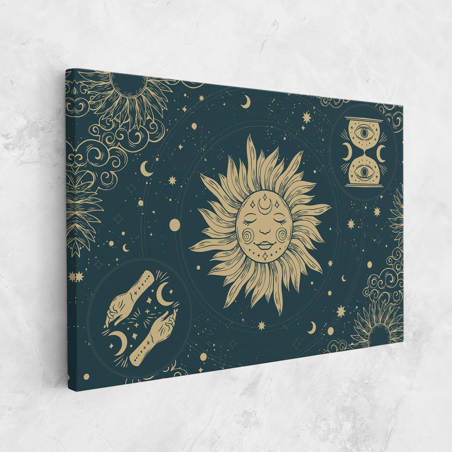 Tablou Canvas Sun Face Magic mockup 1