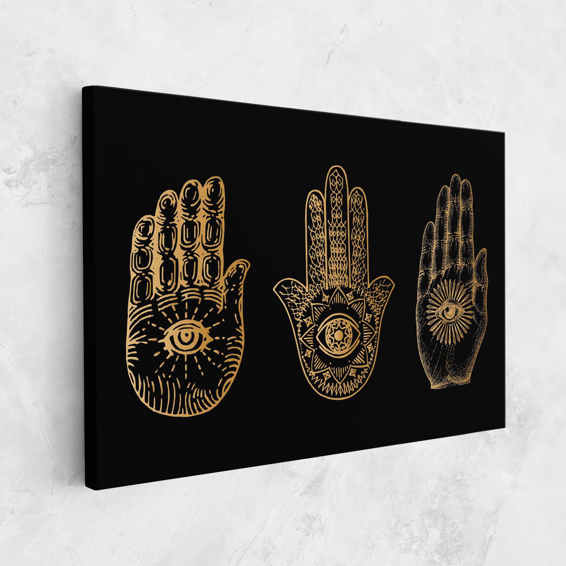 Tablou Canvas Witch Gold Hands mockup 1