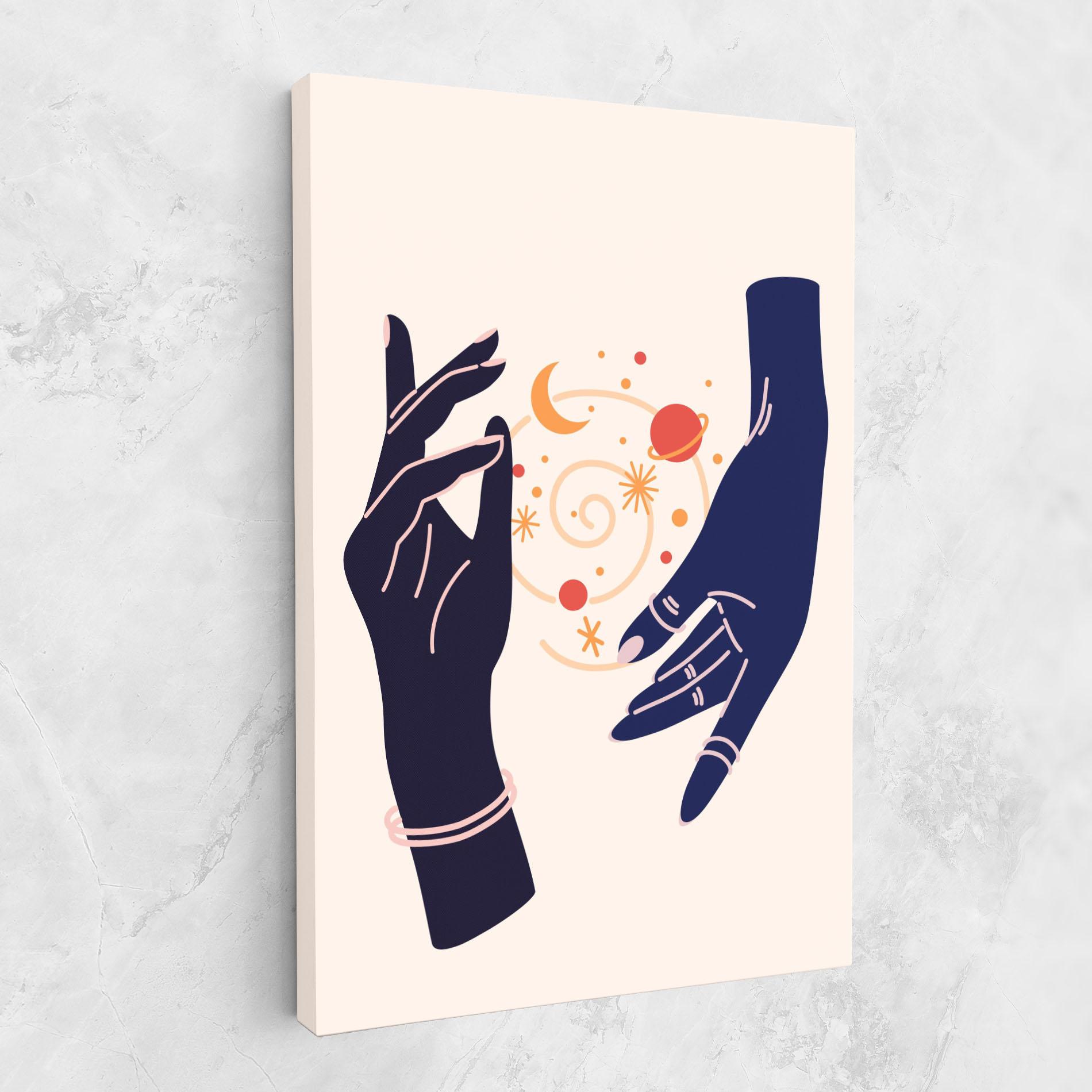 Tablou Canvas Magic Purple Hands mockup 1