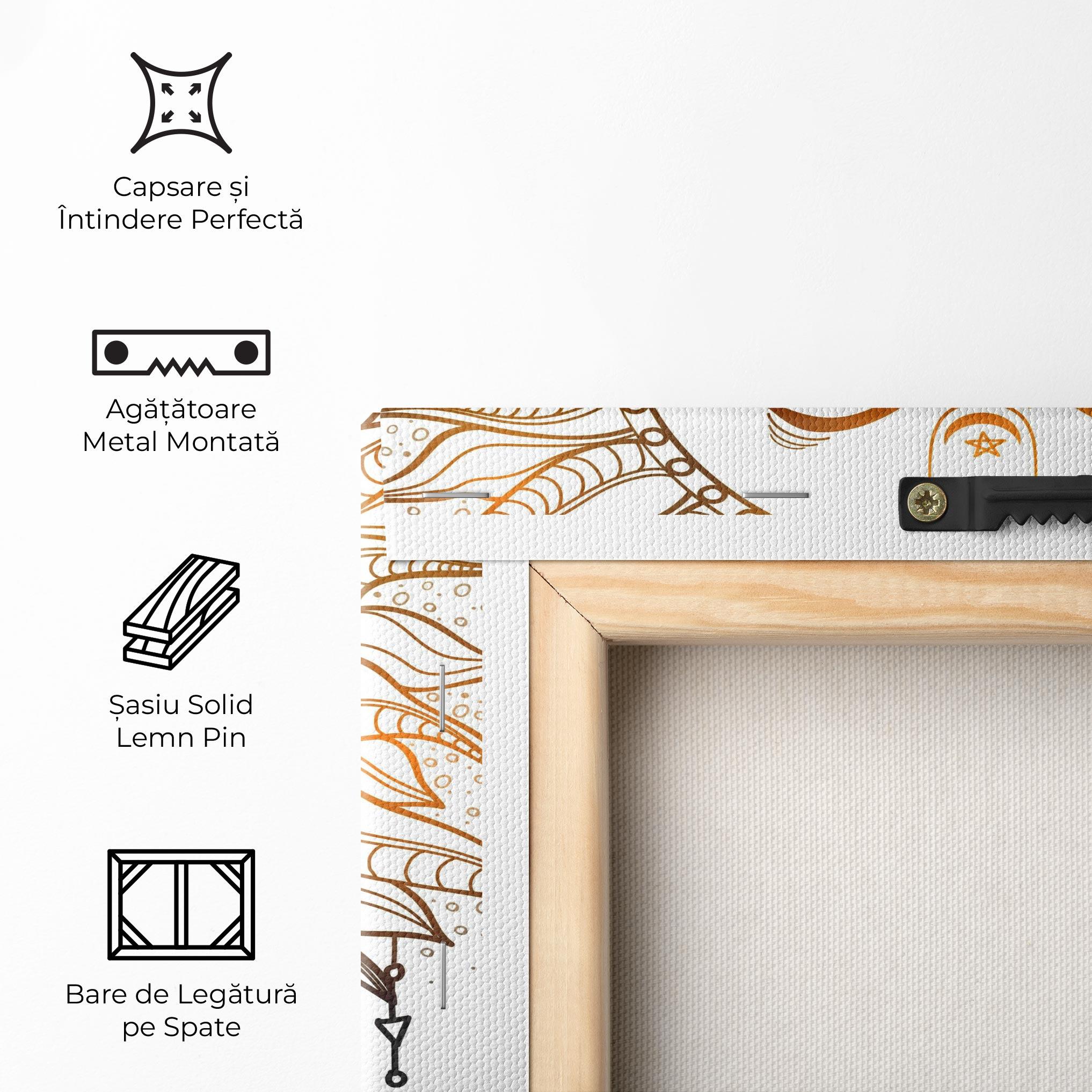 Tablou Canvas Gold Sun Face mockup 5