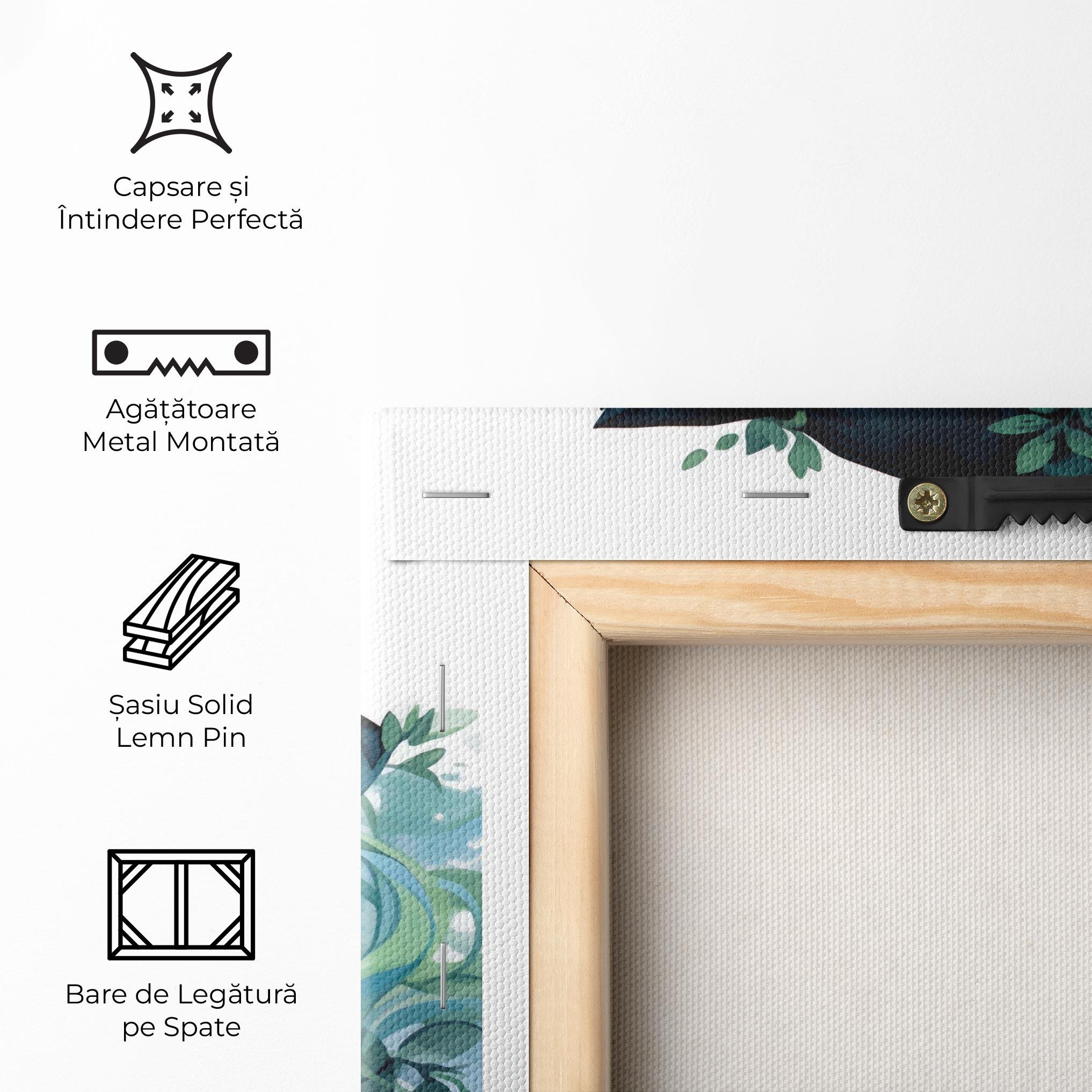 Tablou Canvas Magic Cat Witch mockup 5