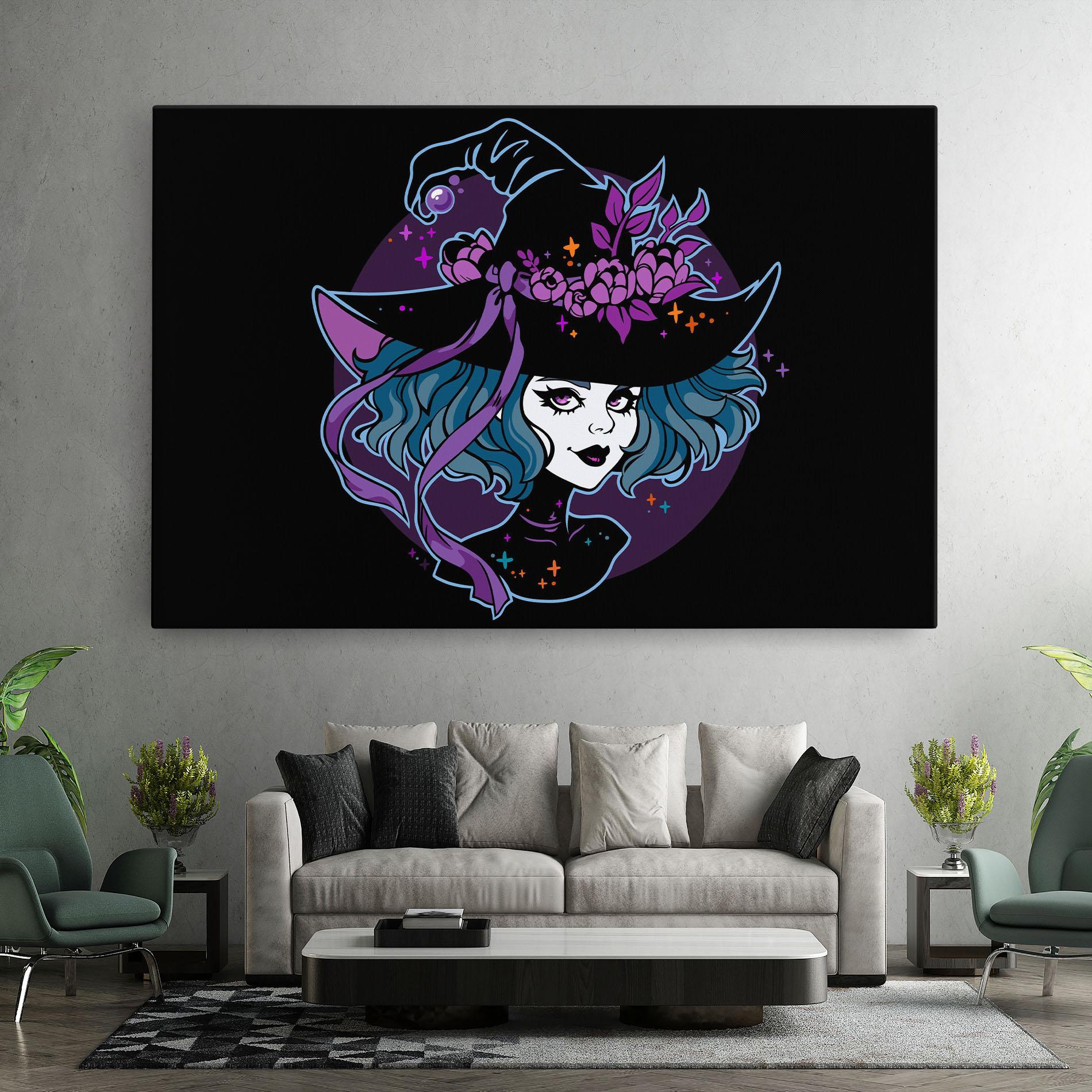 Tablou Canvas Cute Purple Witch mockup 7