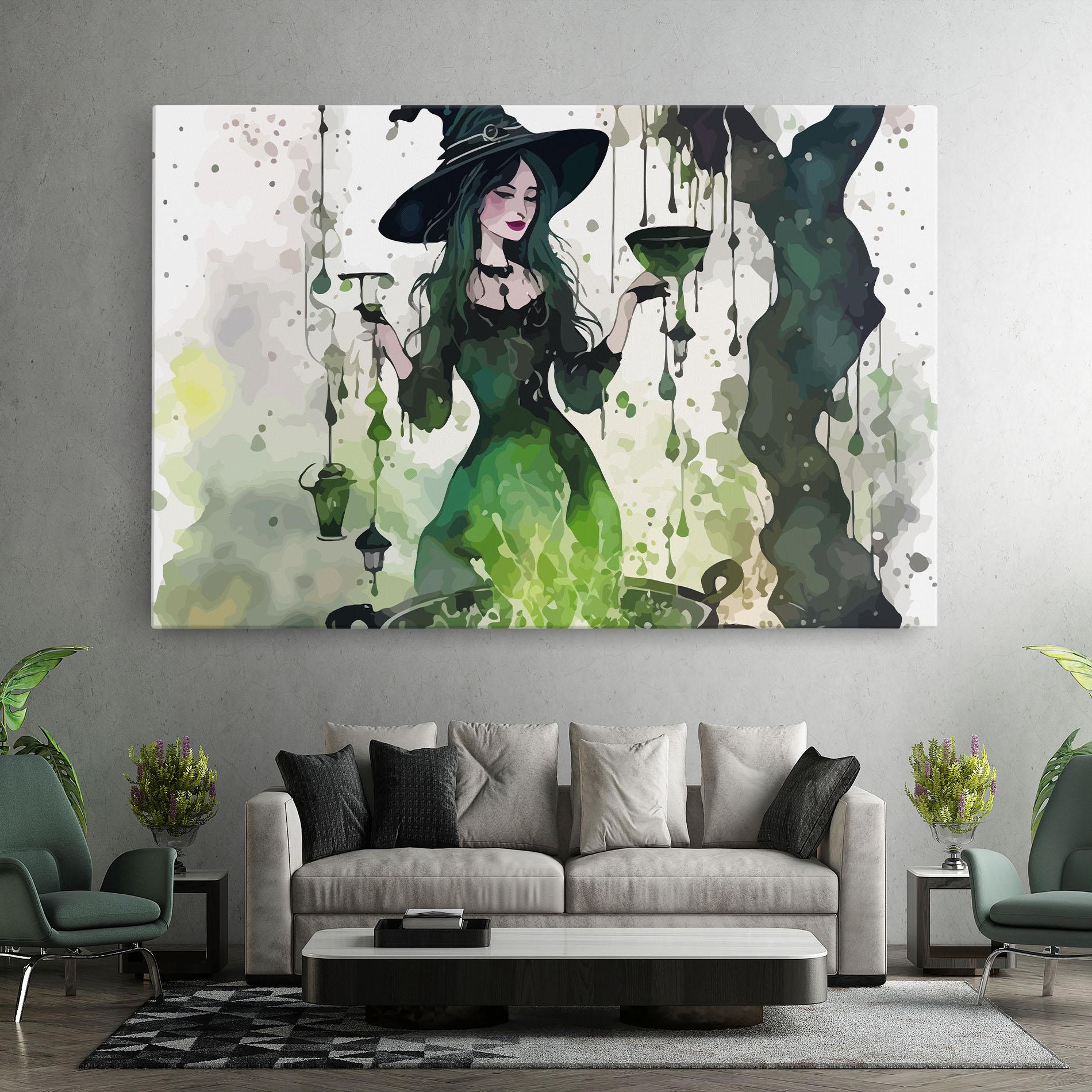 Tablou Canvas Green Light Witch mockup 7