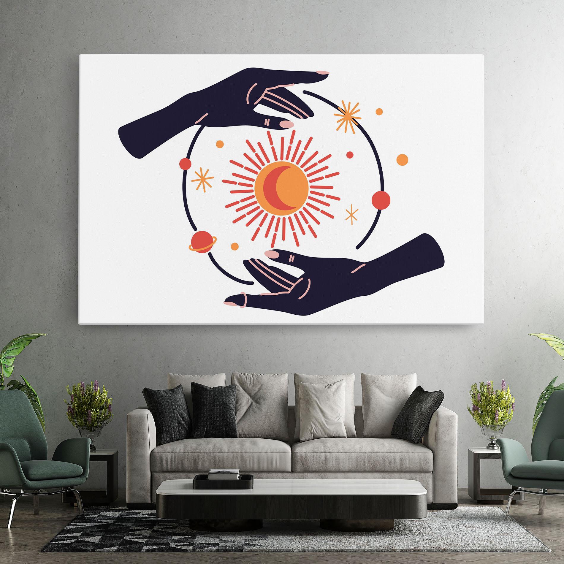 Tablou Canvas Purple Magic Hands mockup 7