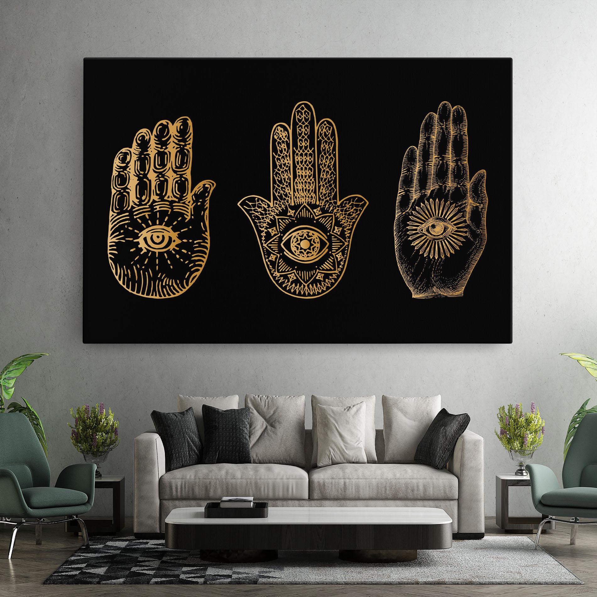 Tablou Canvas Witch Gold Hands mockup 7