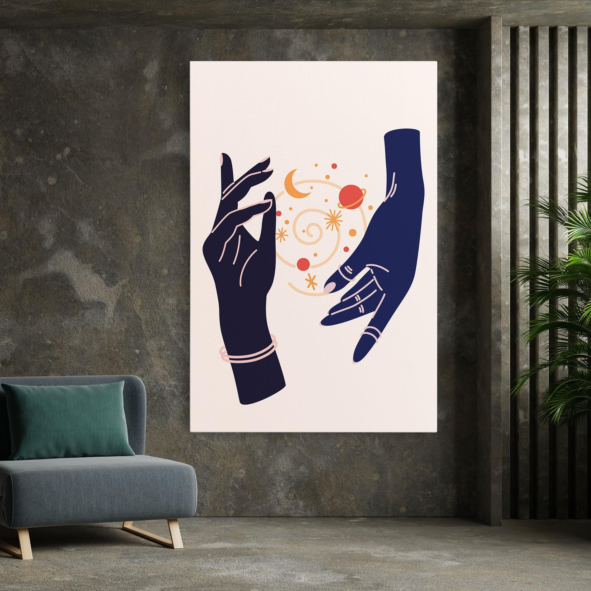 Tablou Canvas Magic Purple Hands mockup 7