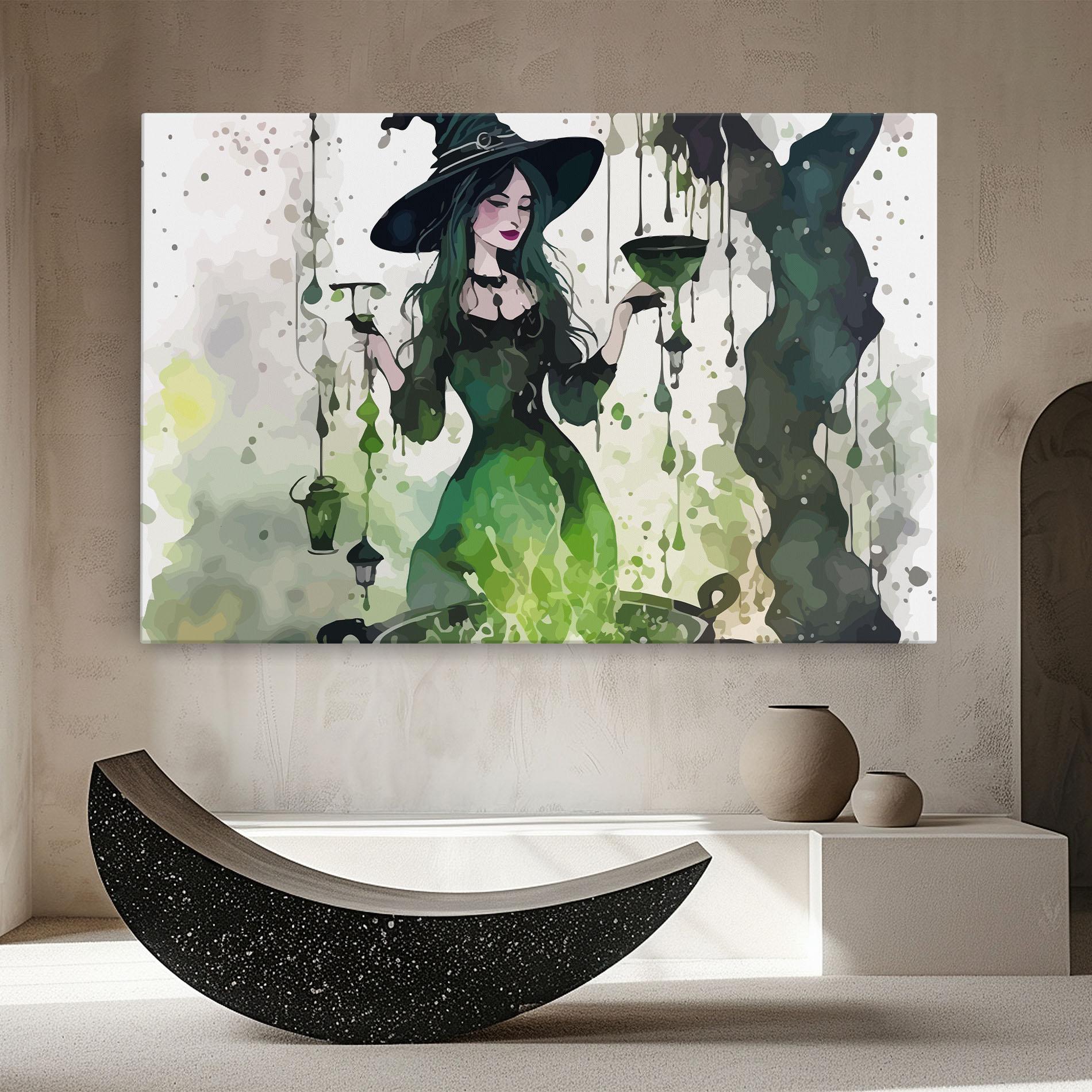 Tablou Canvas Green Light Witch mockup 8