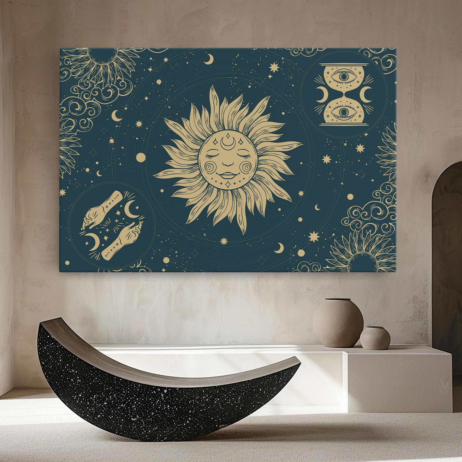 Tablou Canvas Sun Face Magic mockup 8