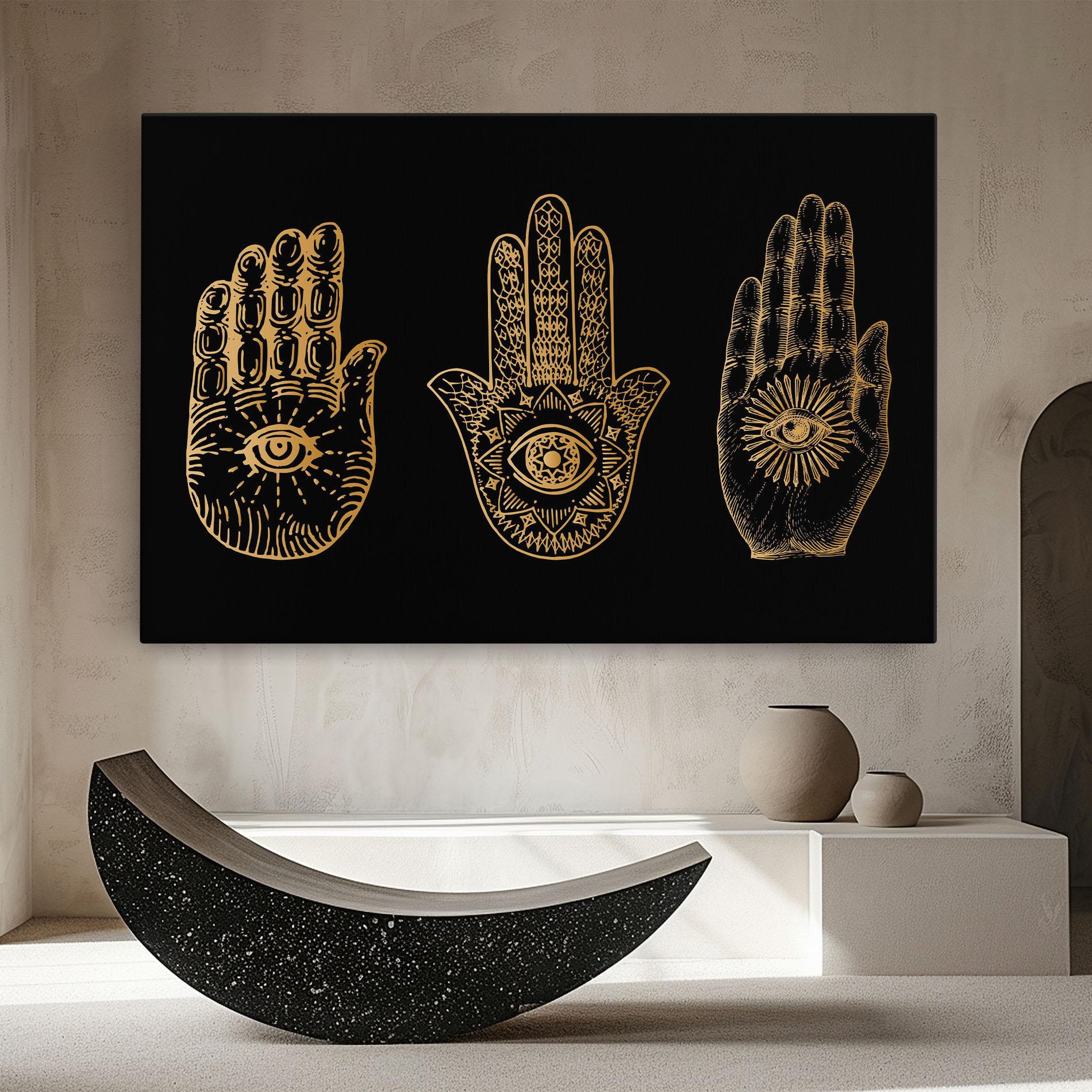 Tablou Canvas Witch Gold Hands mockup 8