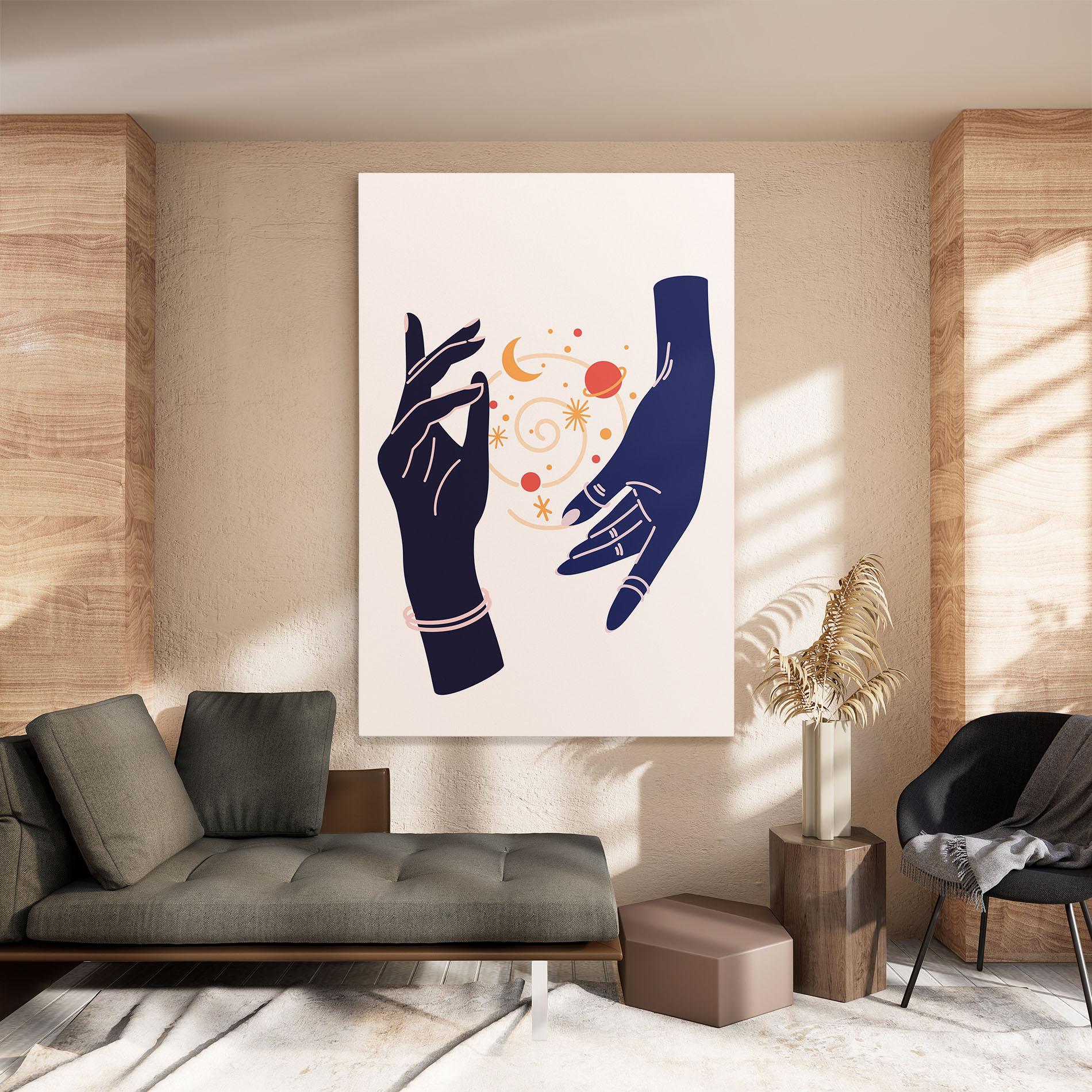 Tablou Canvas Magic Purple Hands mockup 8