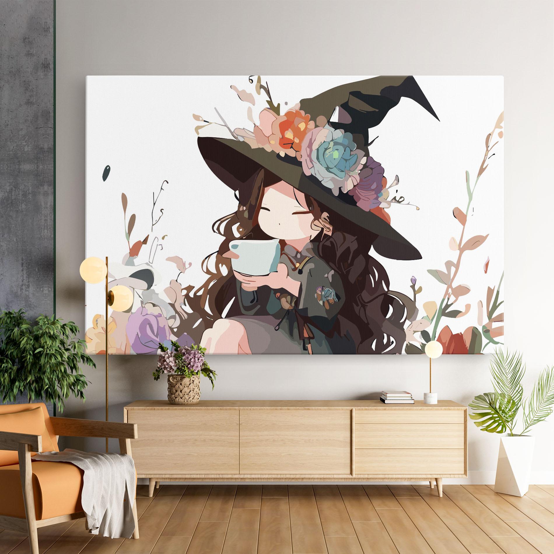 Tablou Canvas Cute Witch mockup 9