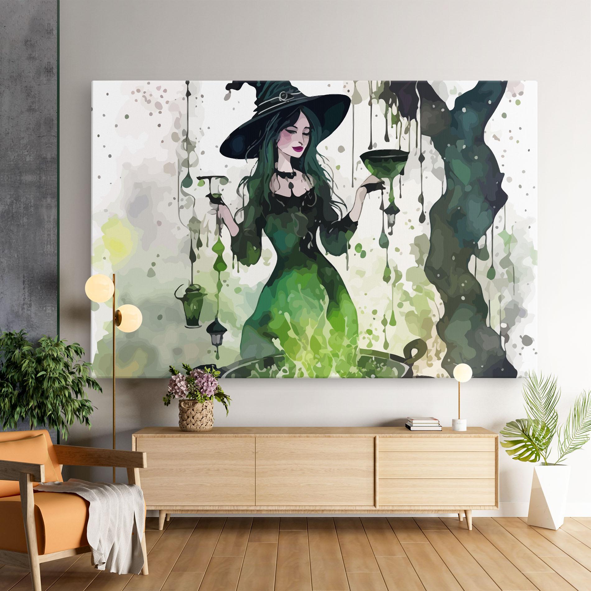Tablou Canvas Green Light Witch mockup 9