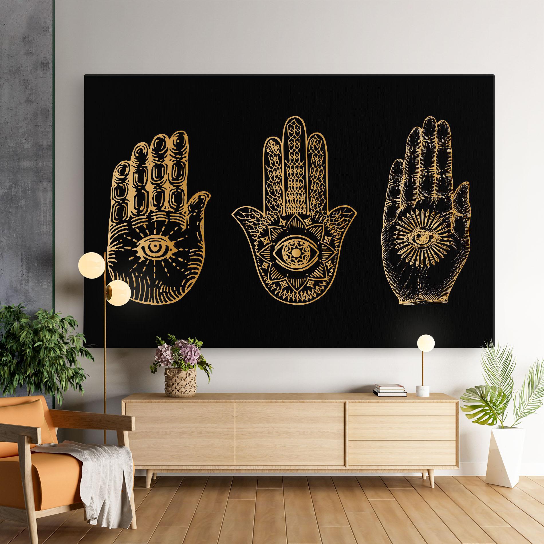 Tablou Canvas Witch Gold Hands mockup 9