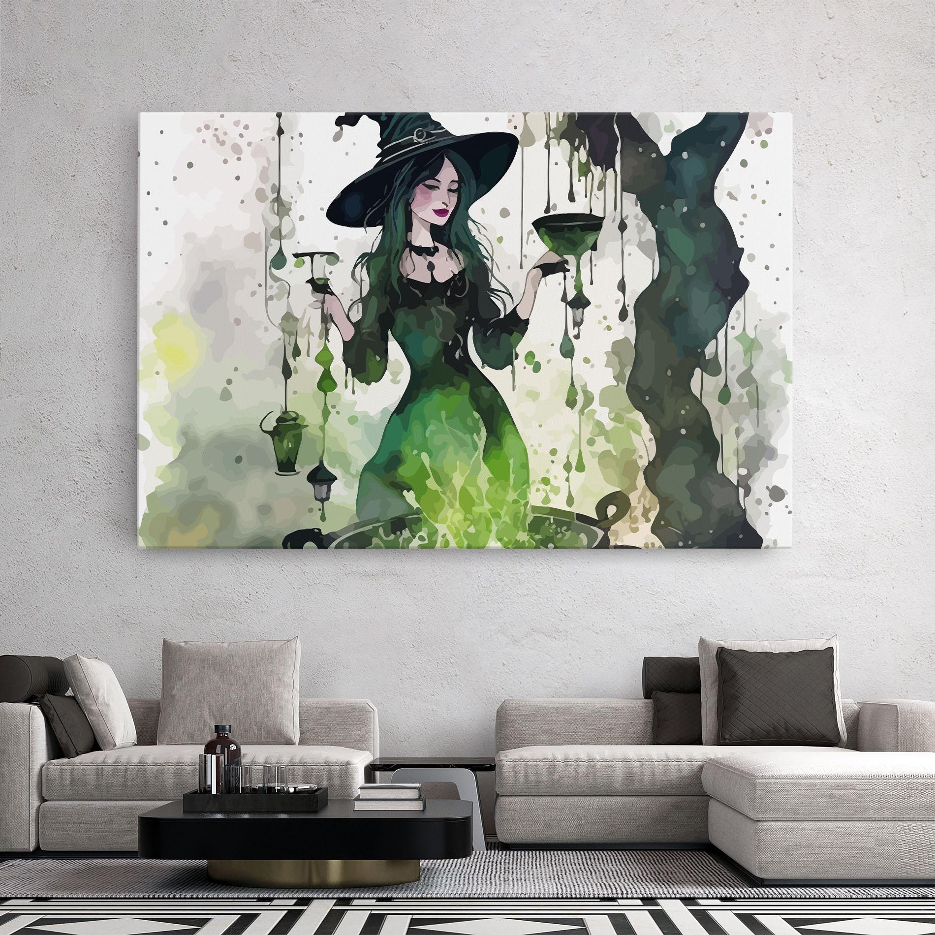 Tablou Canvas Green Light Witch mockup 2