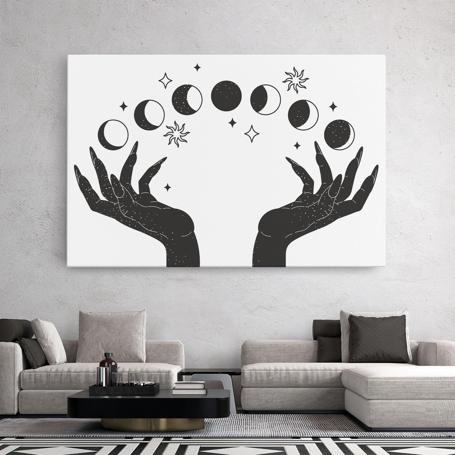 Tablou Canvas Magic Moon Hands mockup 2