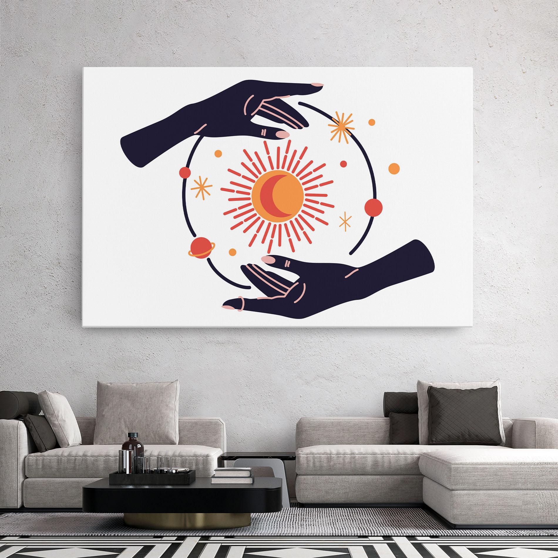 Tablou Canvas Purple Magic Hands mockup 2