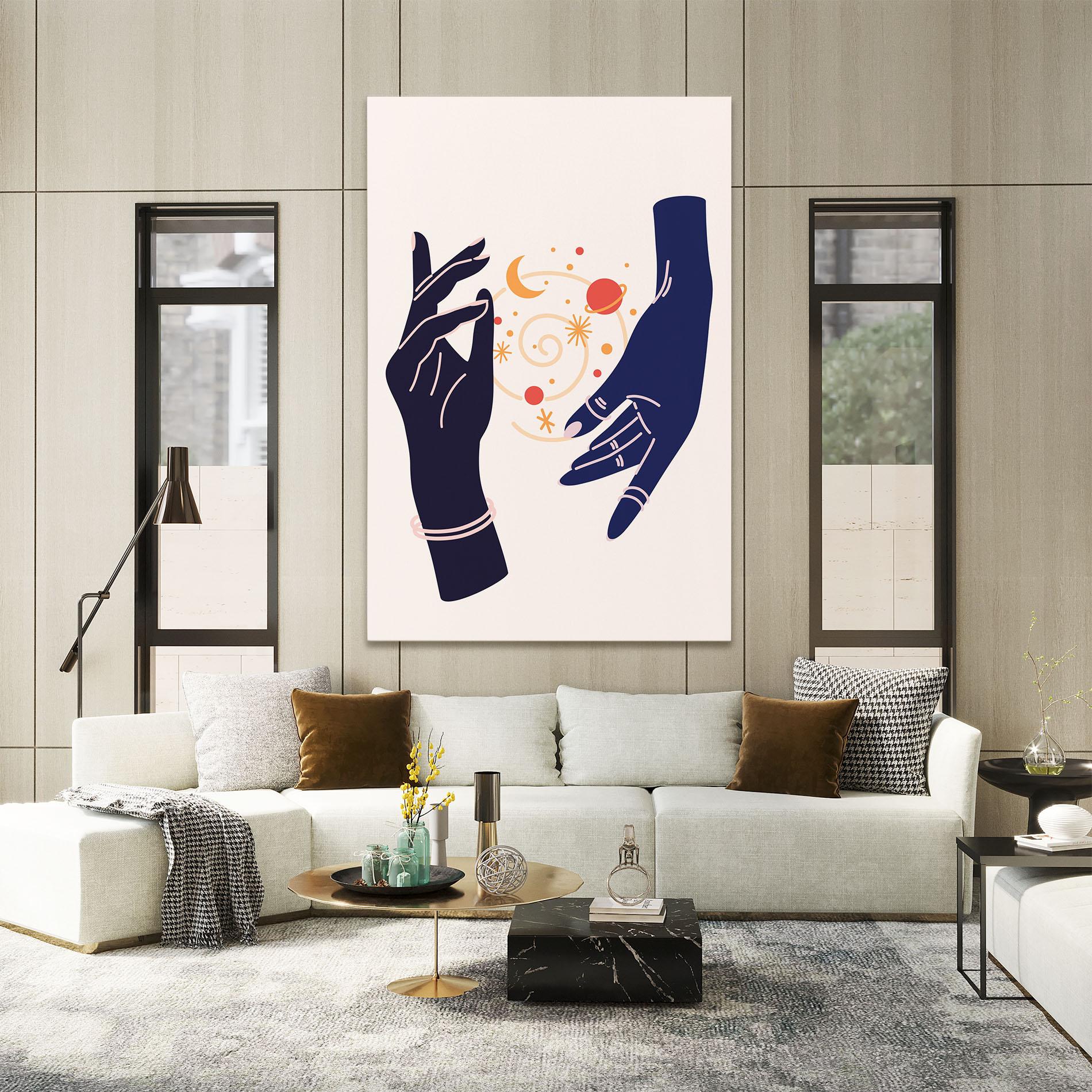 Tablou Canvas Magic Purple Hands mockup 2