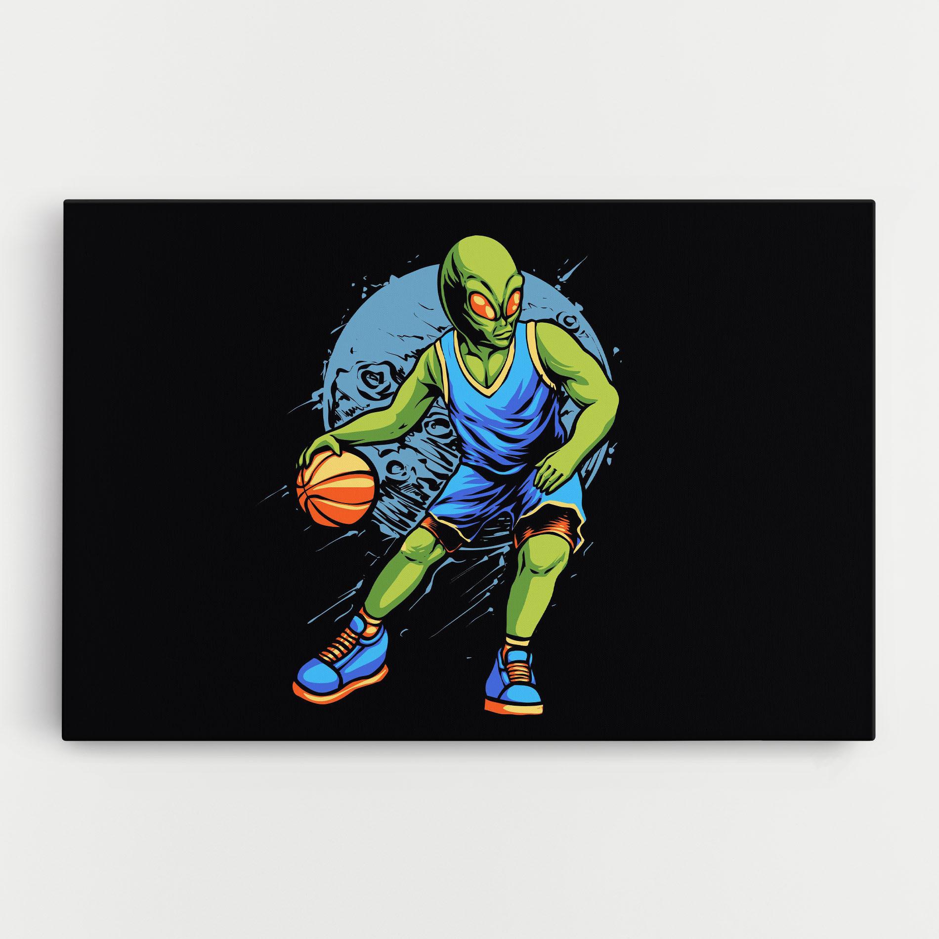 Tablou Canvas Alien Basketball mockup 0