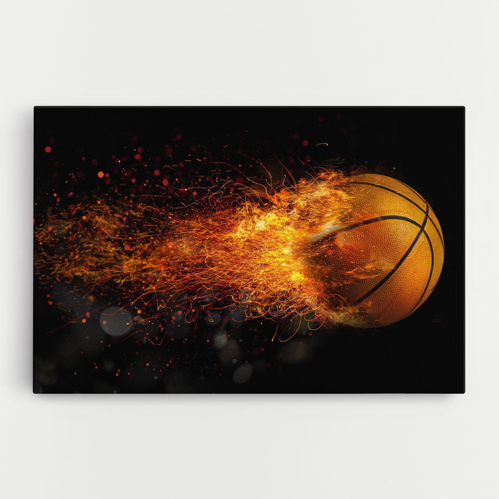 Tablou Canvas Basket Ball Flame mockup 0