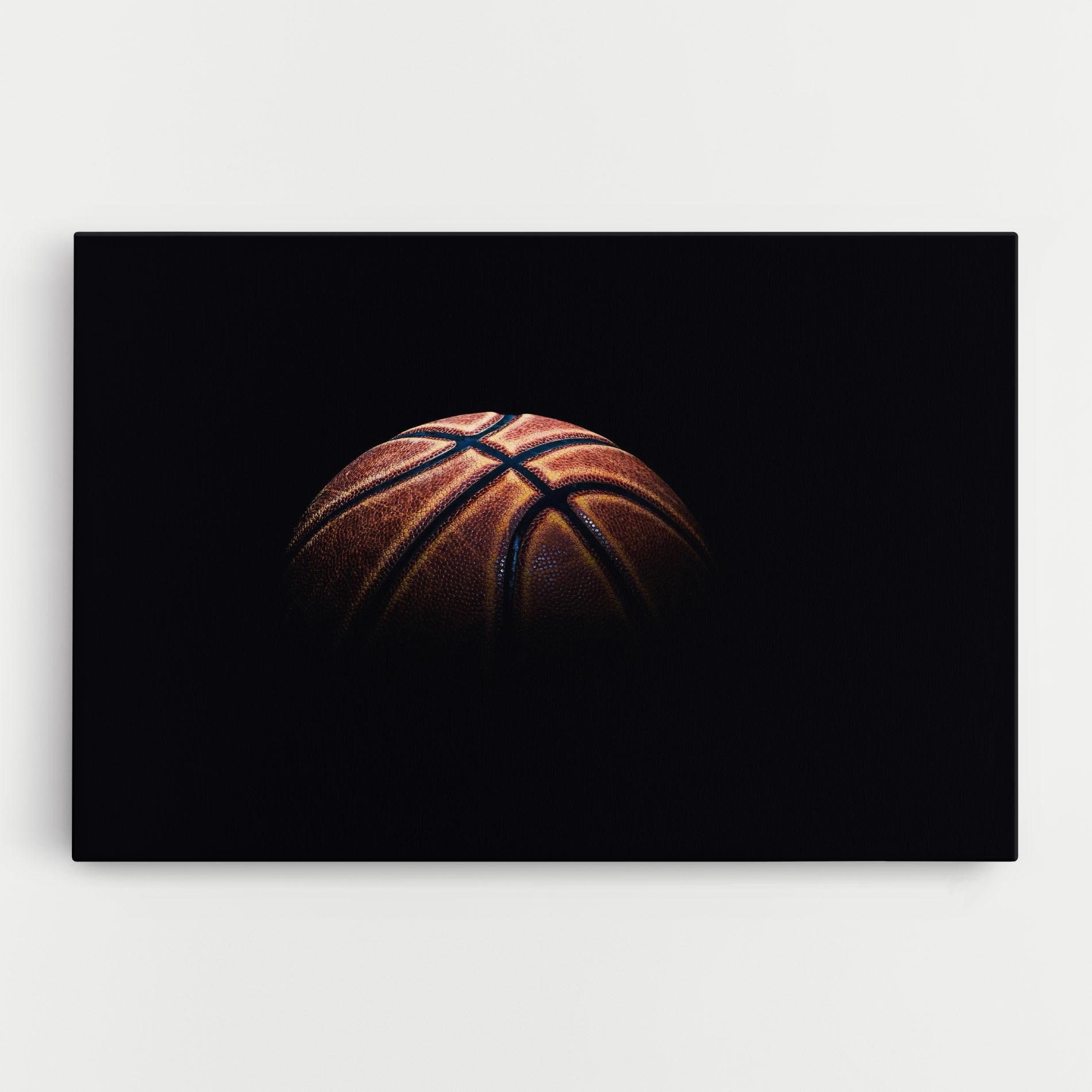 Tablou Canvas Basketball Ball In Dark mockup 0