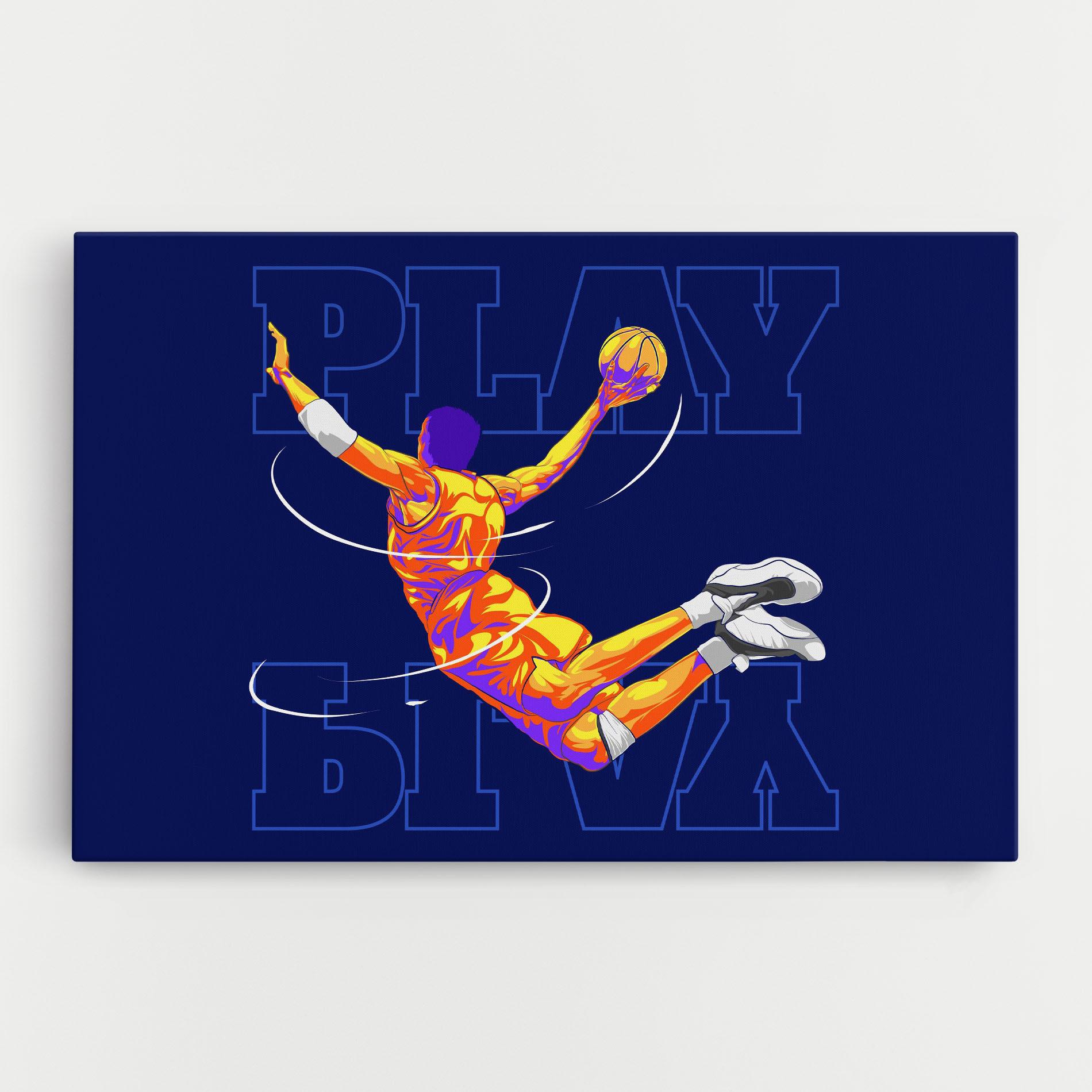 Tablou Canvas Basketball Blue mockup 0